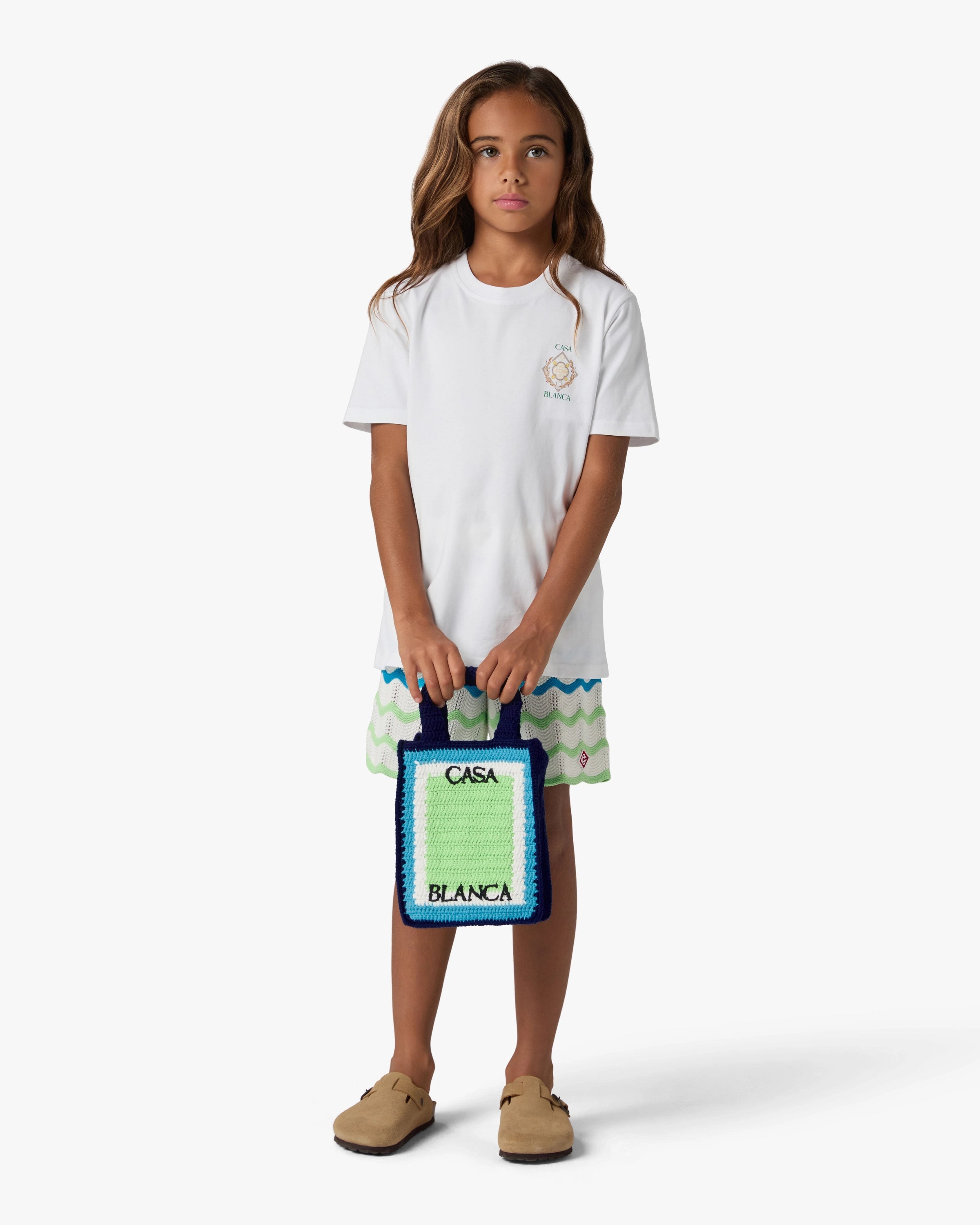 Casablanca Championship t-shirt bambino bianca cotone