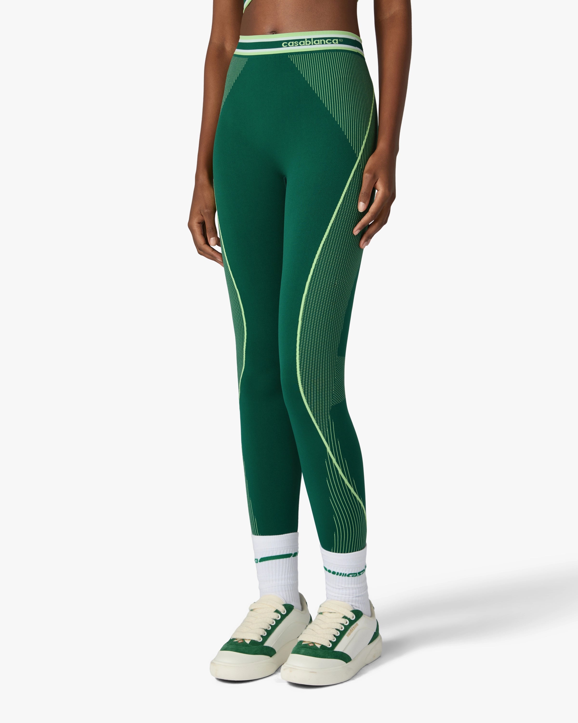 Casablanca leggings sportivi verdi S/M L/XL
