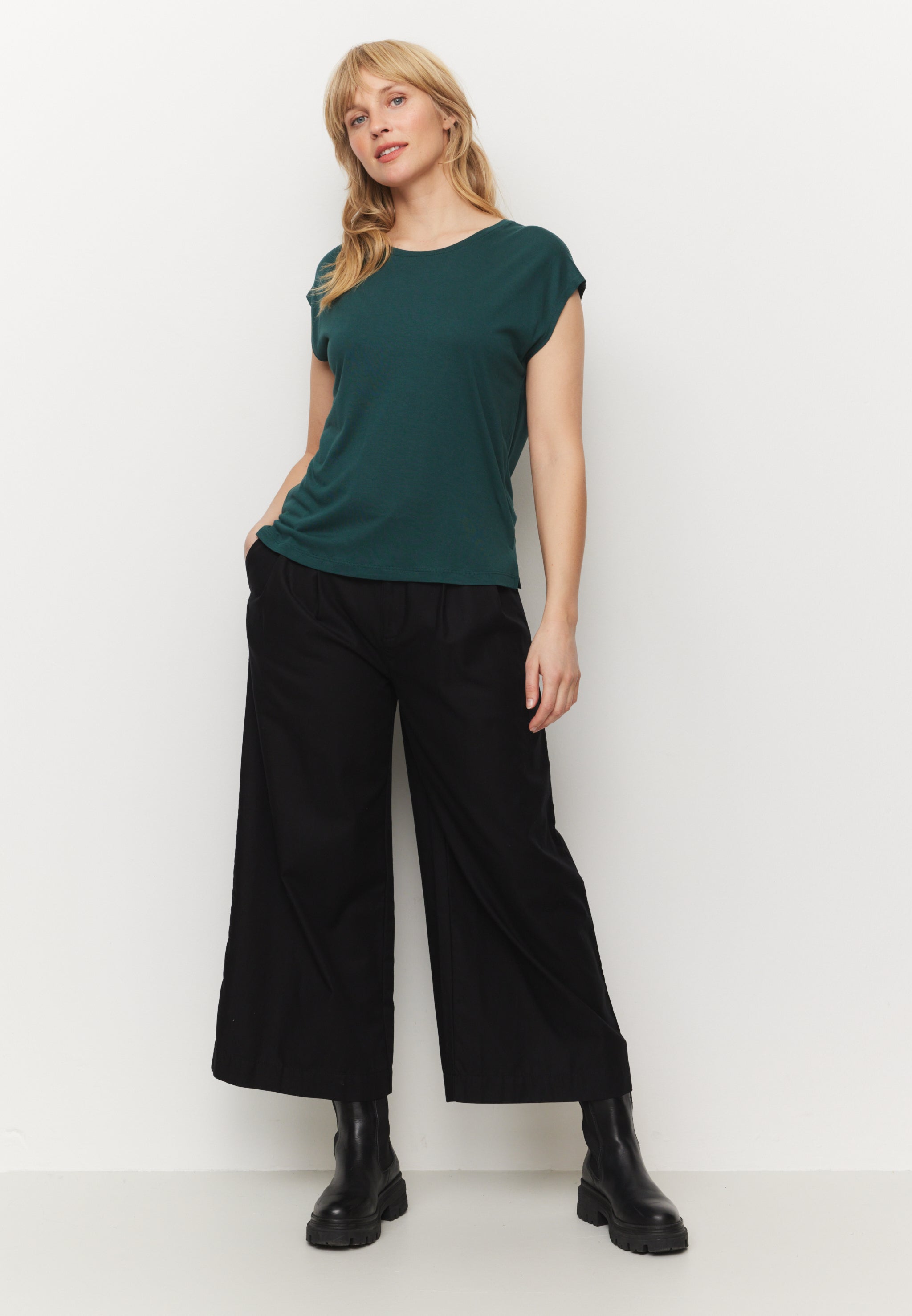 Recolution Mithila t-shirt verde scuro viscosa