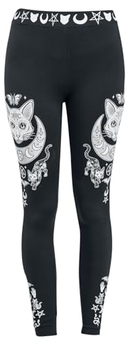 Gothicana by EMP Leggings Neri Cintura Elastica Taglia L
