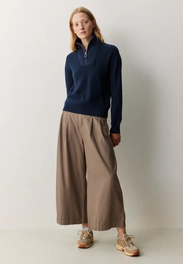 Recolution NIGELLA maglione troyer navy cotone bio