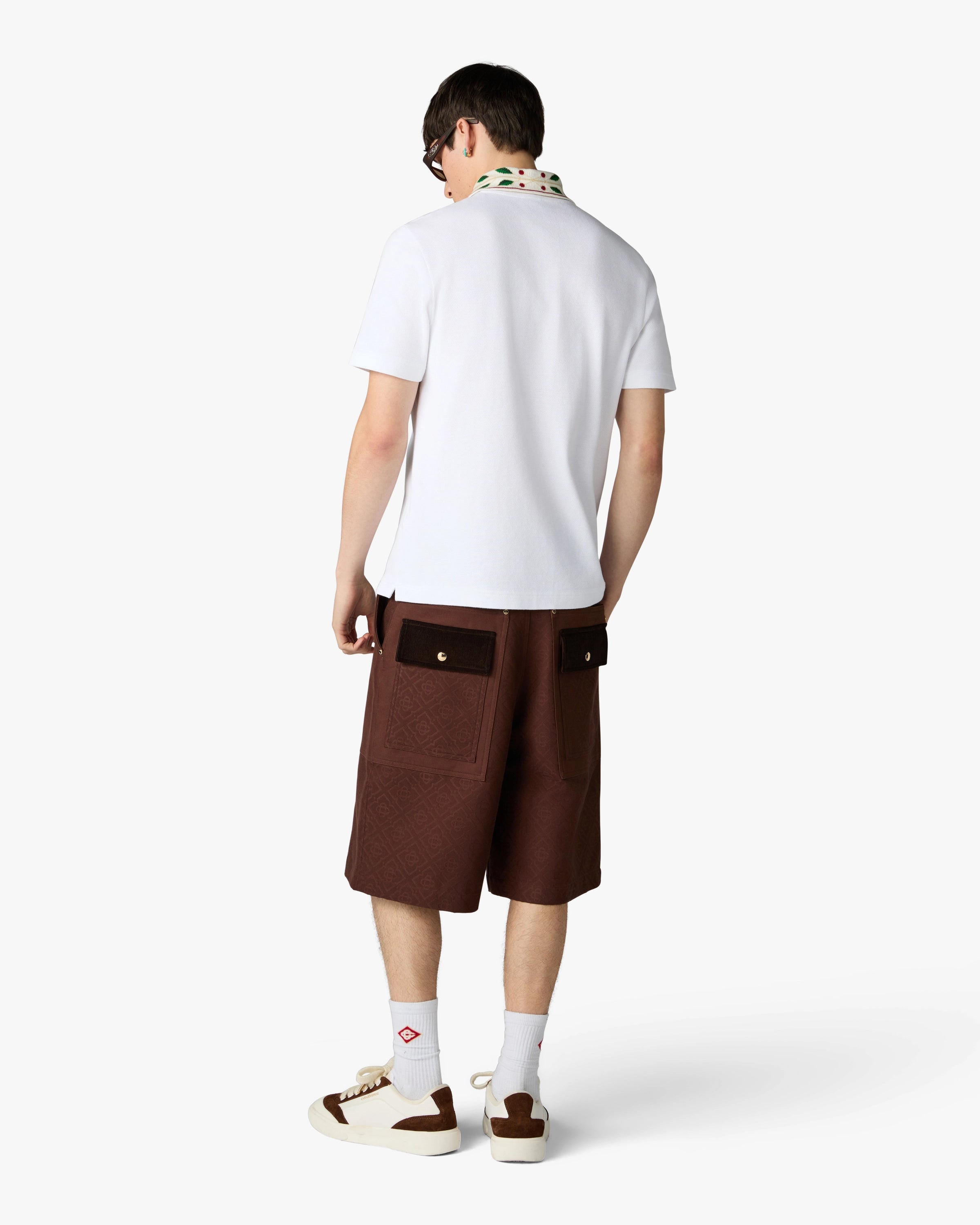 Casablanca Laurel Pique polo bianco cotone