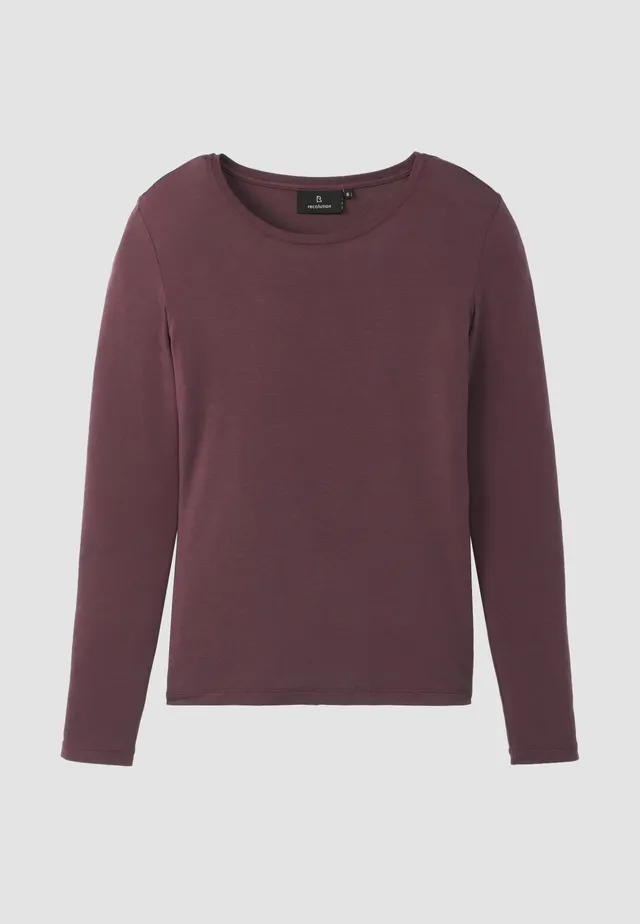 Recolution Avenuela maglia manica lunga dark plum modale