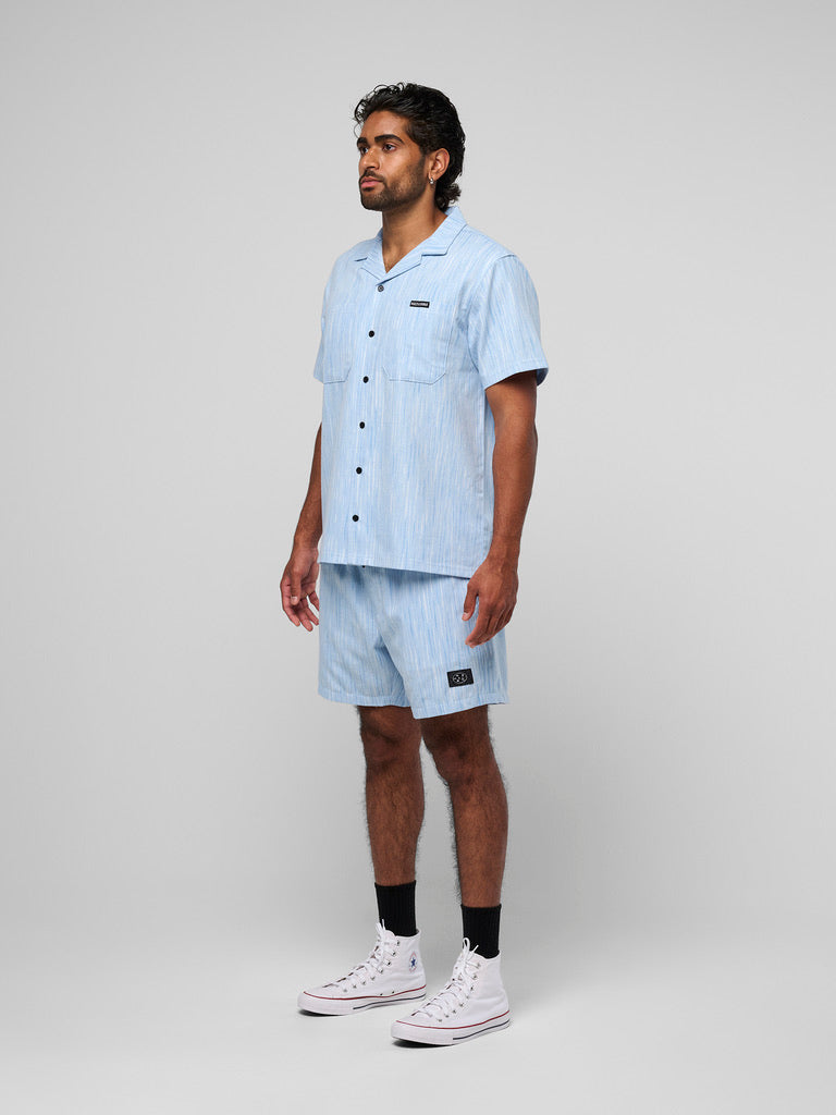 Maui and Sons Echo Walk shorts uomo azzurro rigato cotone