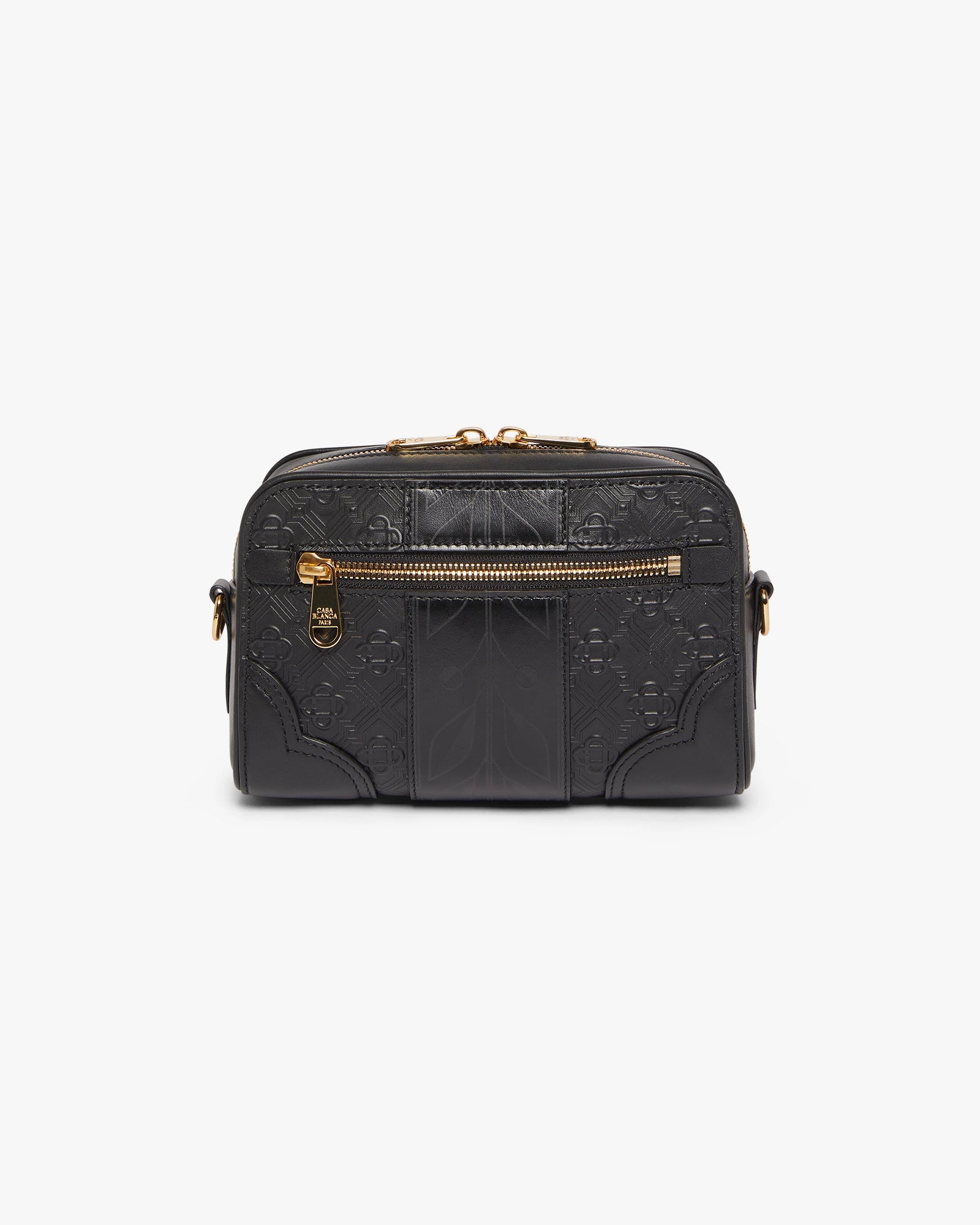 Casablanca Monogram borsello pelle nero tracolla O/S