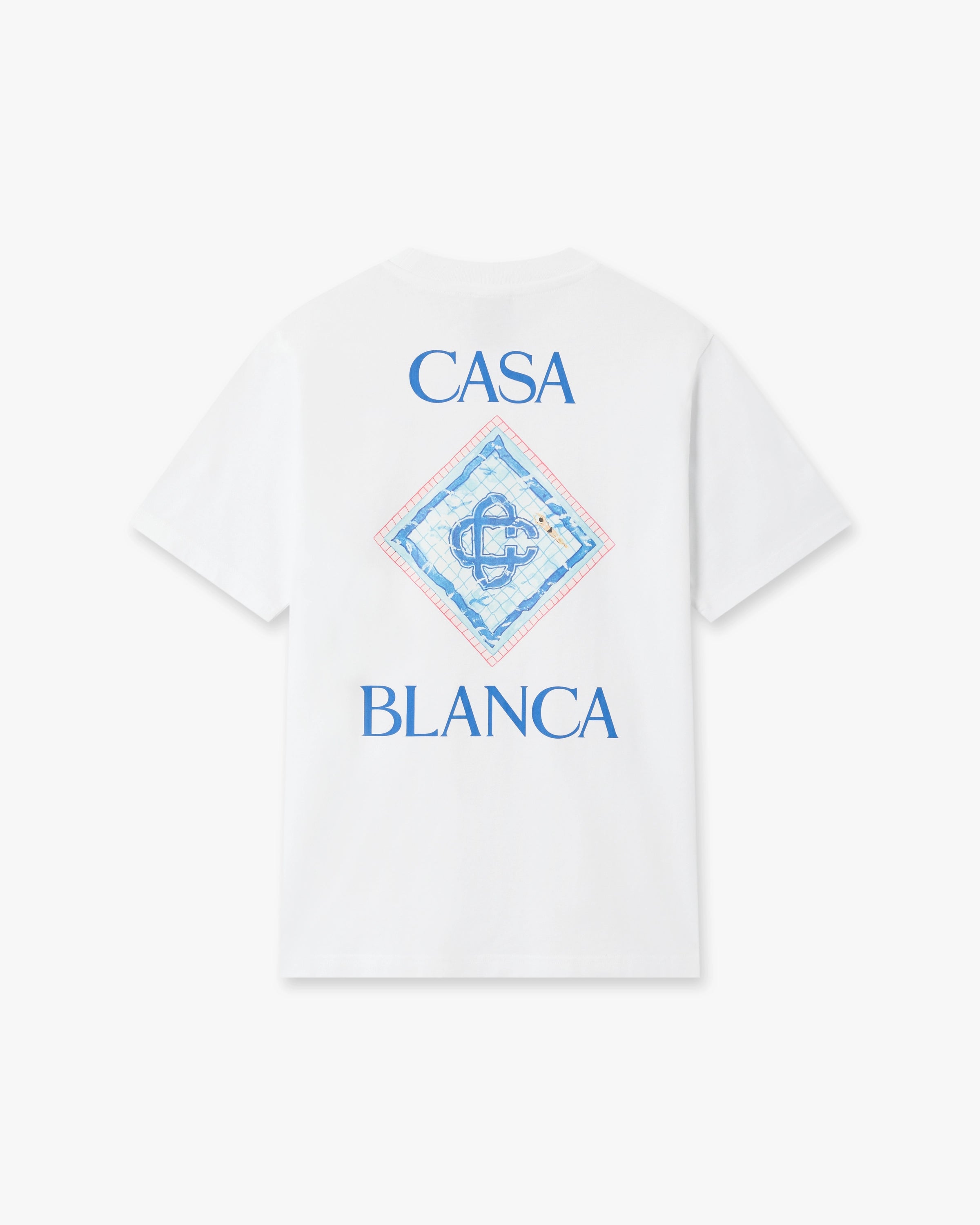 Casablanca Pool t-shirt bianca cotone organico