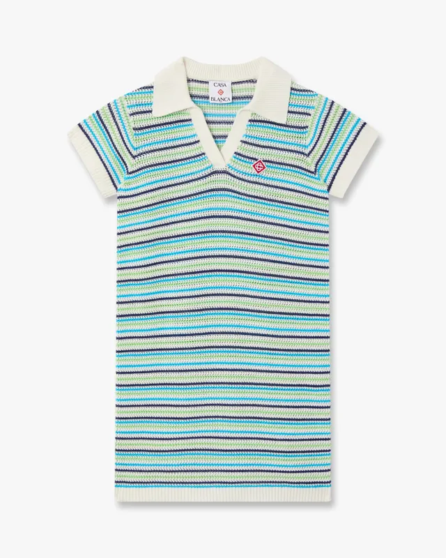 Casablanca Stripe vestito bambina multicolore cotone