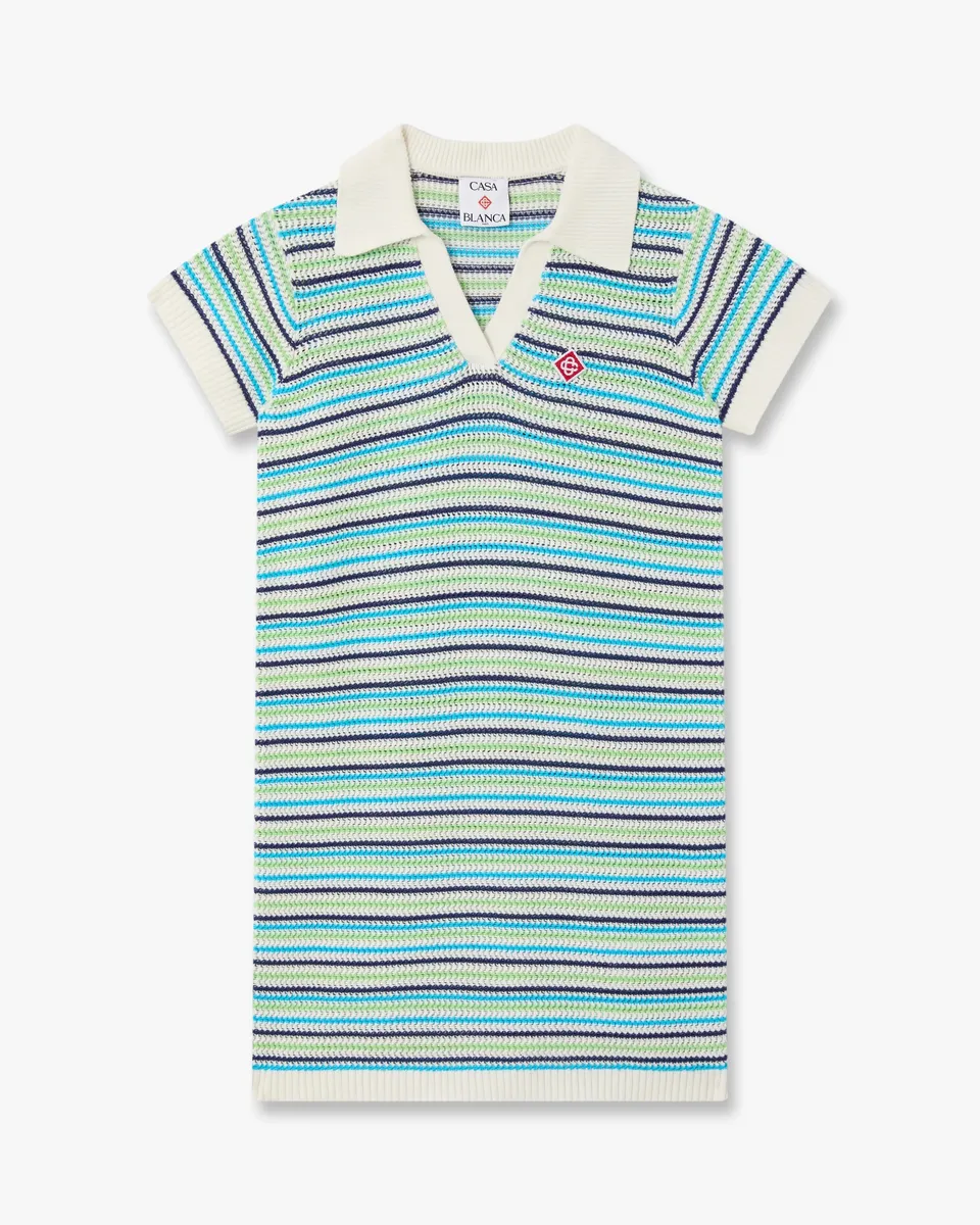 Casablanca Stripe vestito bambina multicolore cotone