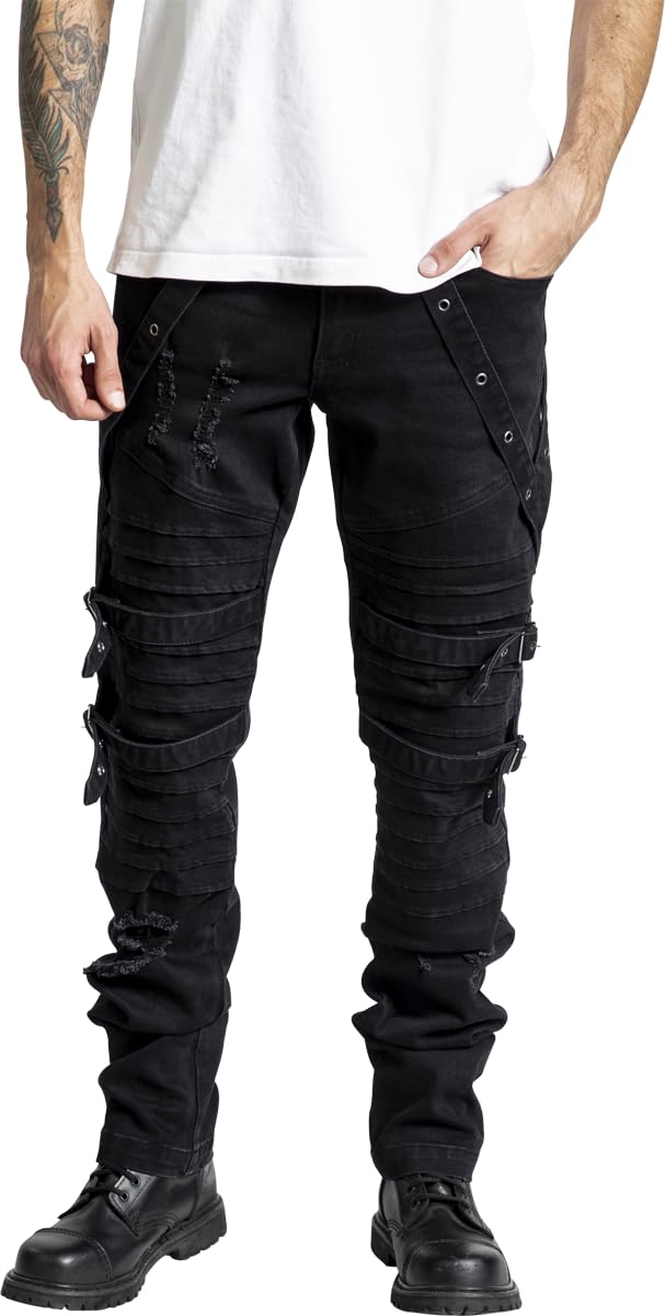 Gothicana by EMP Pete jeans nero uomo gotico