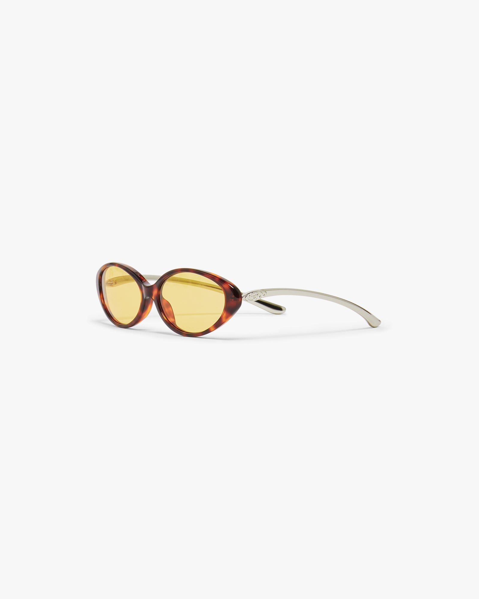 Casablanca Oval Curve occhiali da sole giallo tartarugato UV