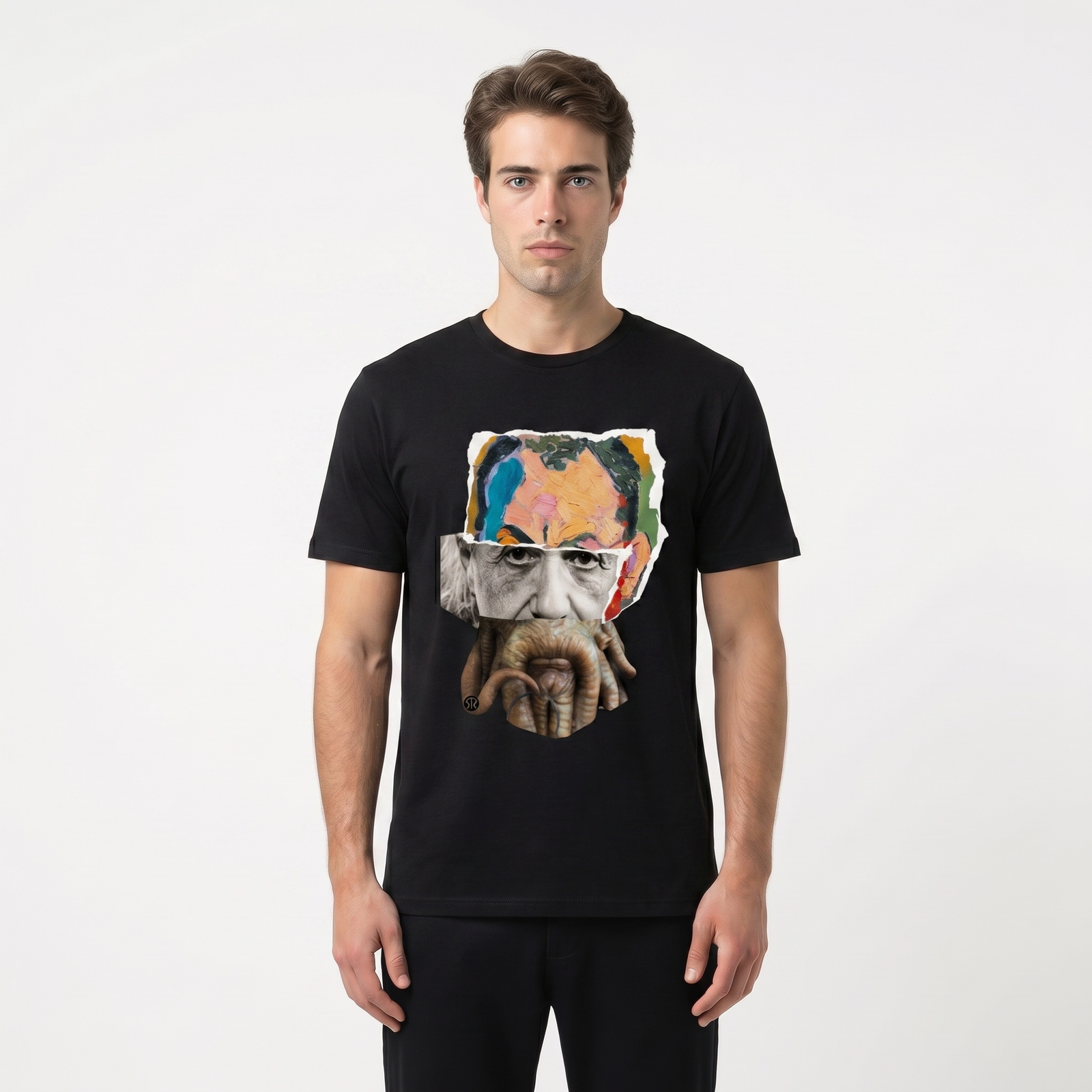 Seetees Eimajo T-shirt stampa strappi vestibilità comoda