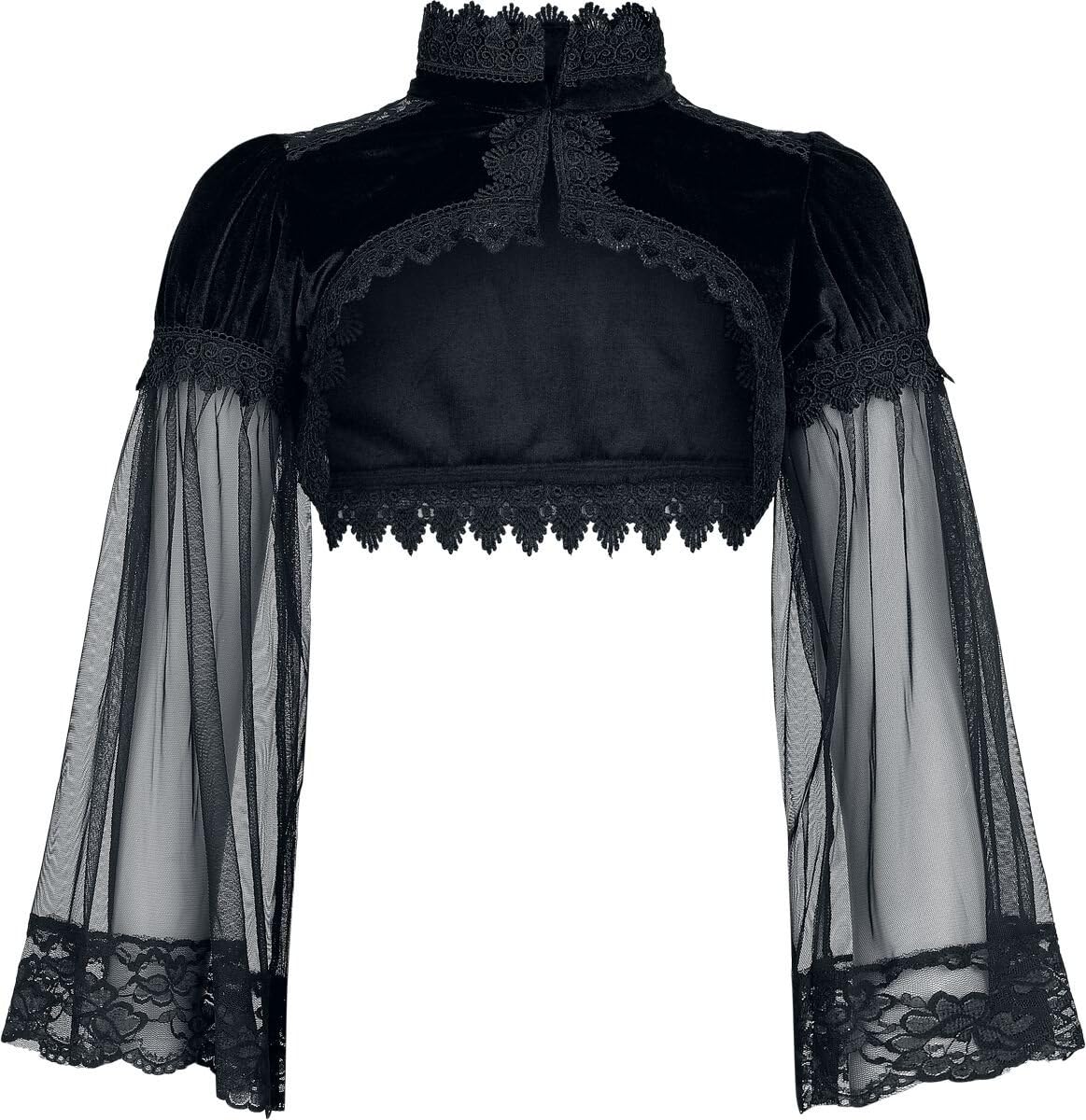 Gothicana by EMP bolero nero pizzo maniche sbuffo L