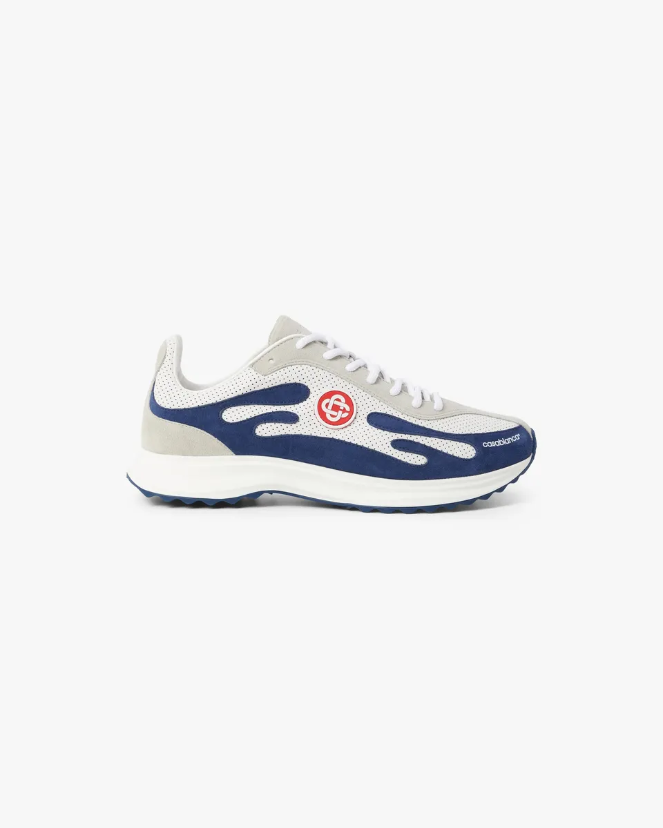 Casablanca Stade sneakers donna bianco navy tessuto