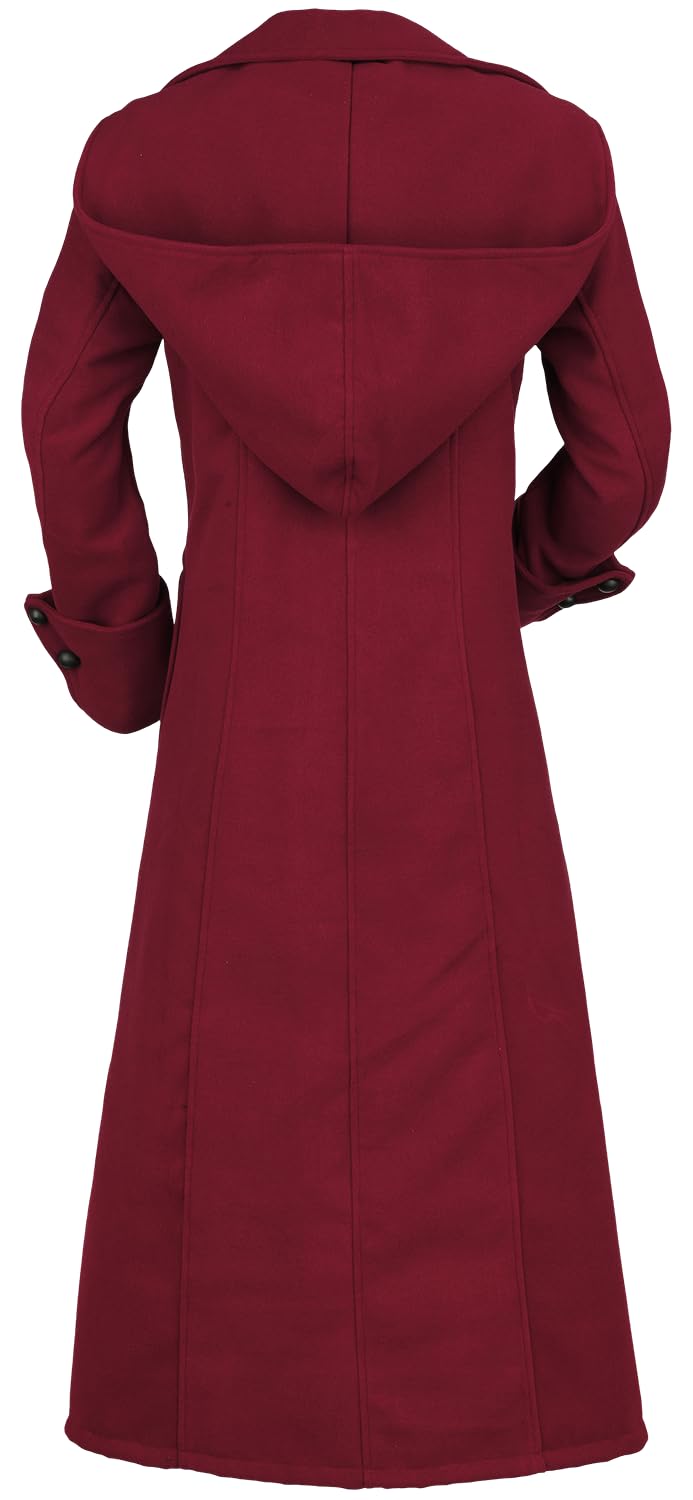 Gothicana by EMP cappotto donna verde scuro con cappuccio