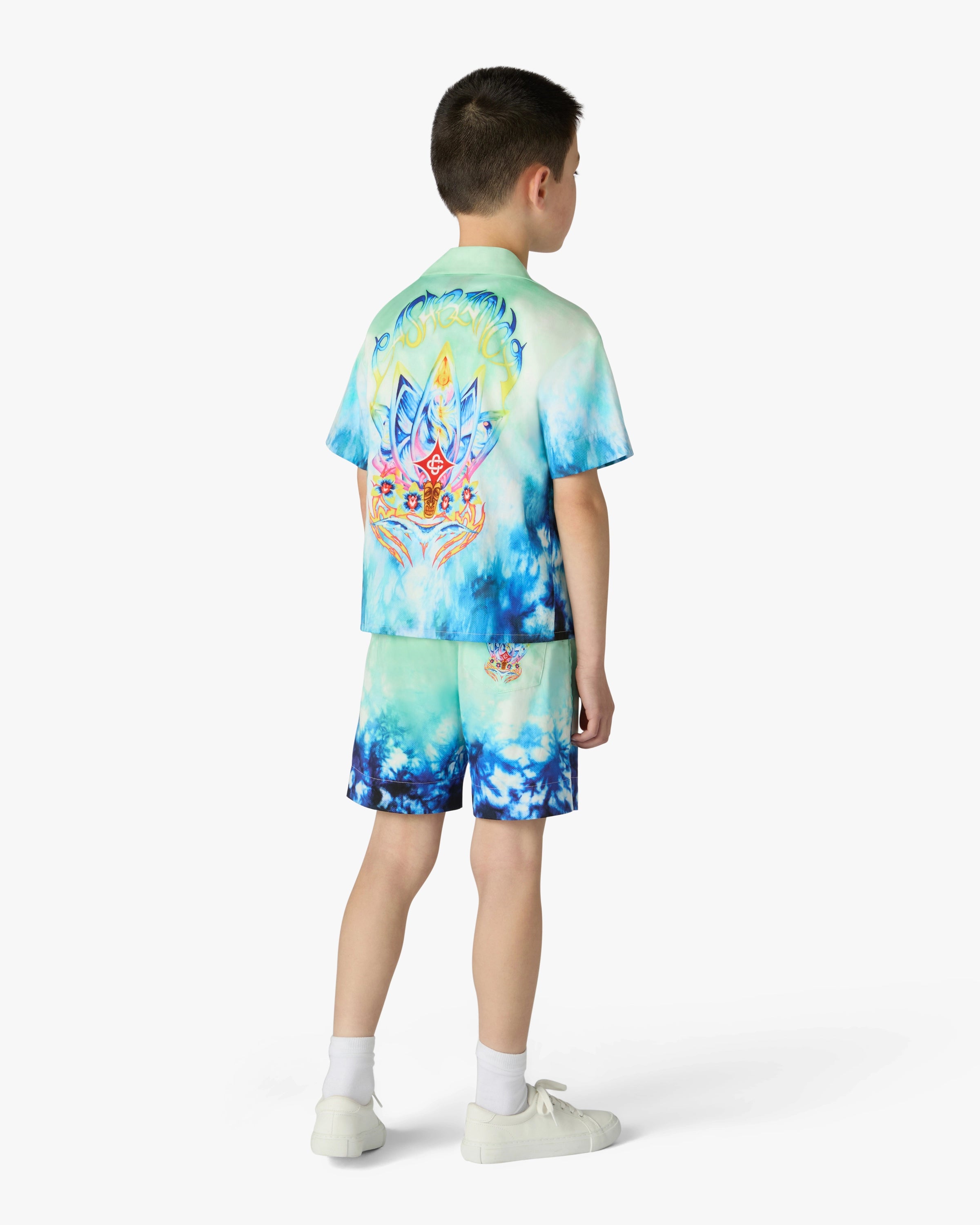 Casablanca Surf Lotus camicia bambino multicolore cotone