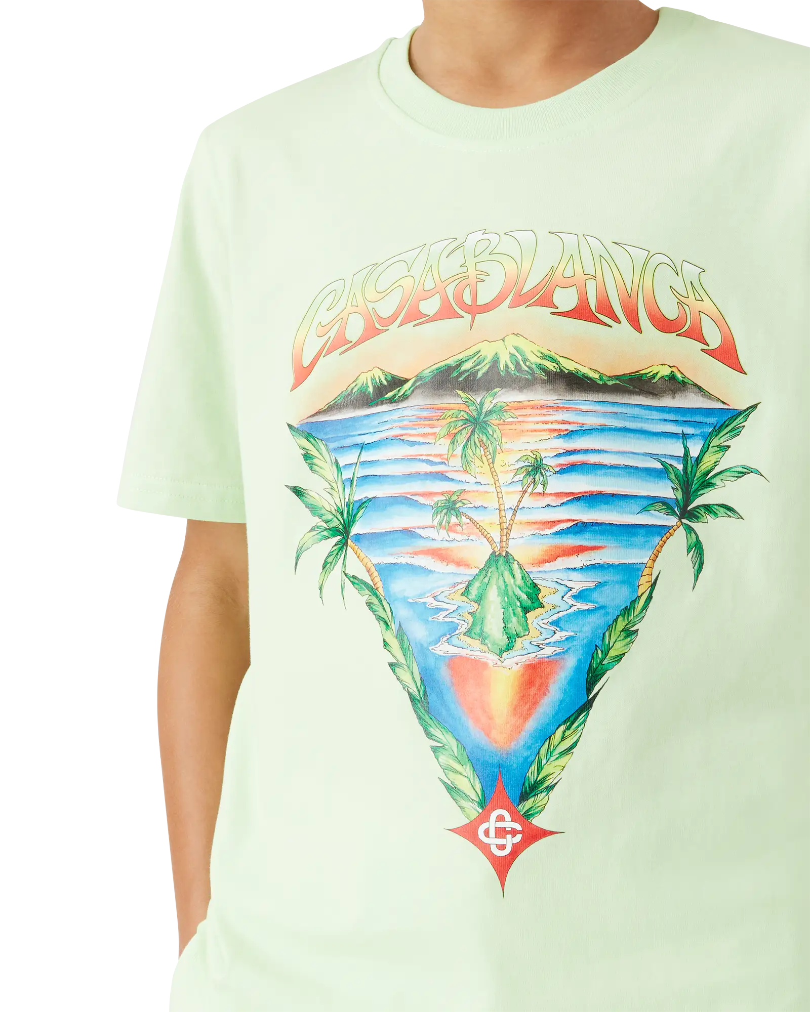 Casablanca Innocence Triangle T-shirt Bambino Verde