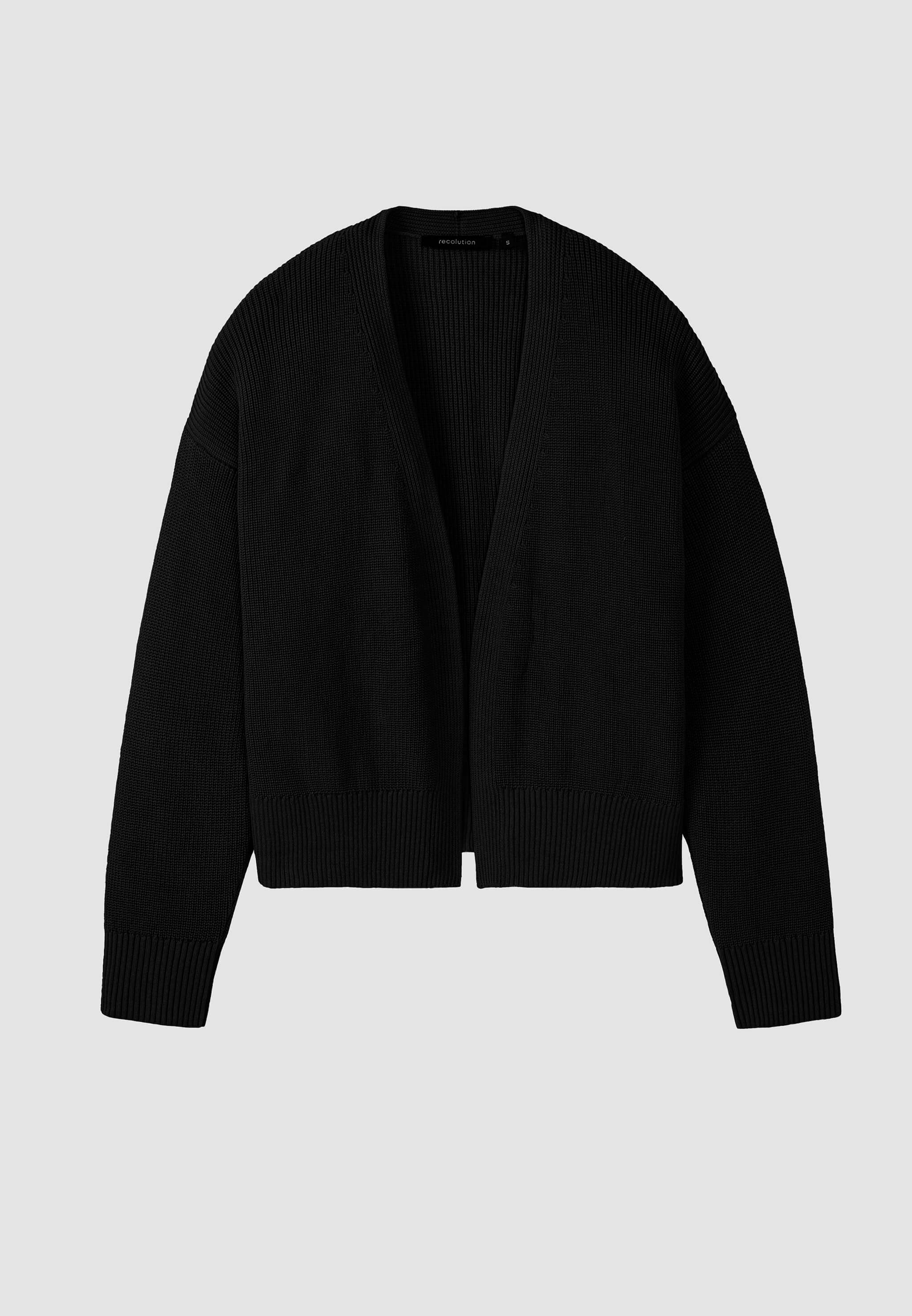 Recolution Moringa cardigan cotone bio nero comodo