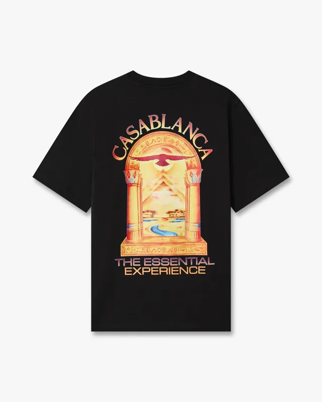 Casablanca Hermons Mirage t-shirt nera cotone organico