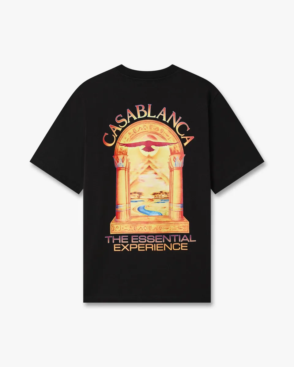 Casablanca Hermons Mirage t-shirt nera cotone organico
