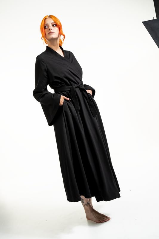 Gothicana by EMP accappatoio kimono XL nero french terry