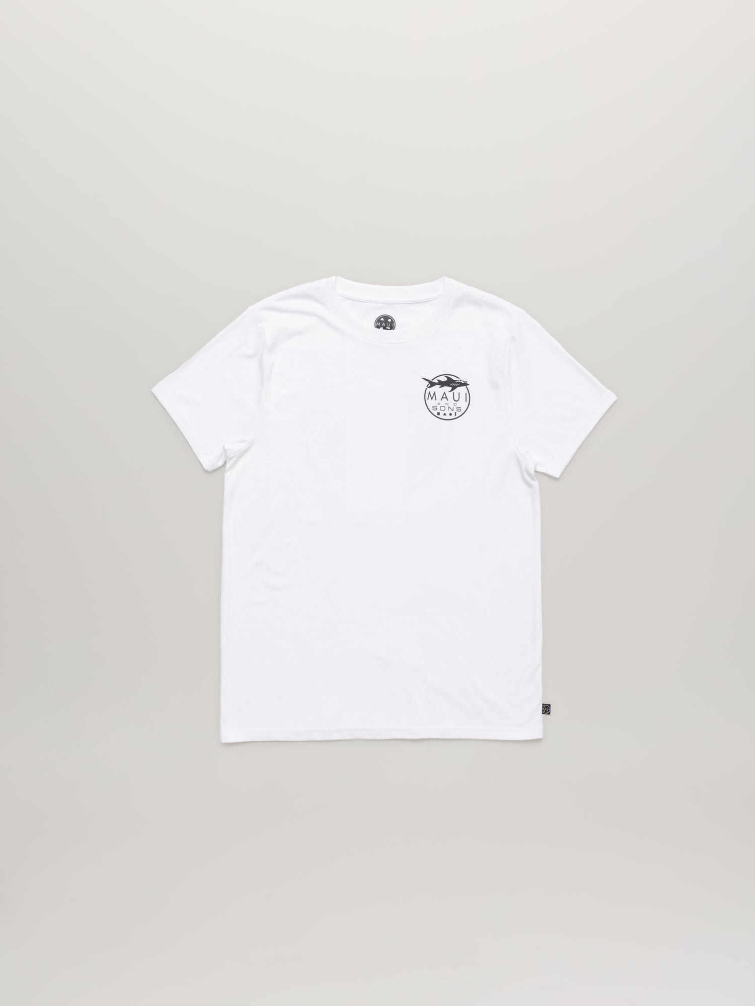 Maui and Sons Classic Shark Logo T-Shirt cotone