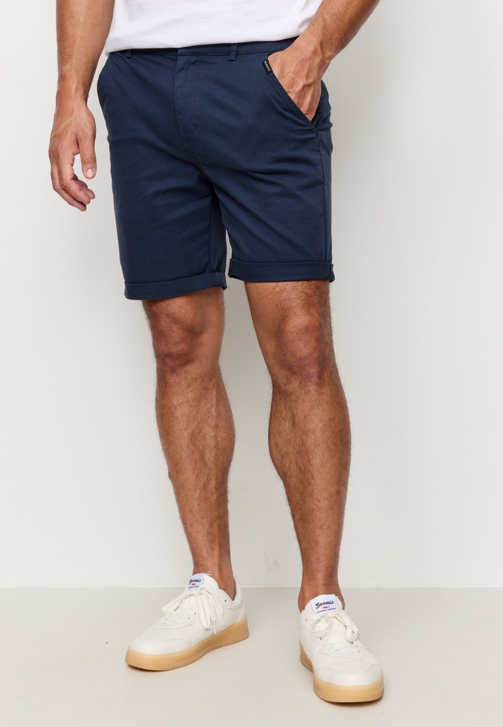 Recolution Majoram pantaloncini blu navy cotone bio