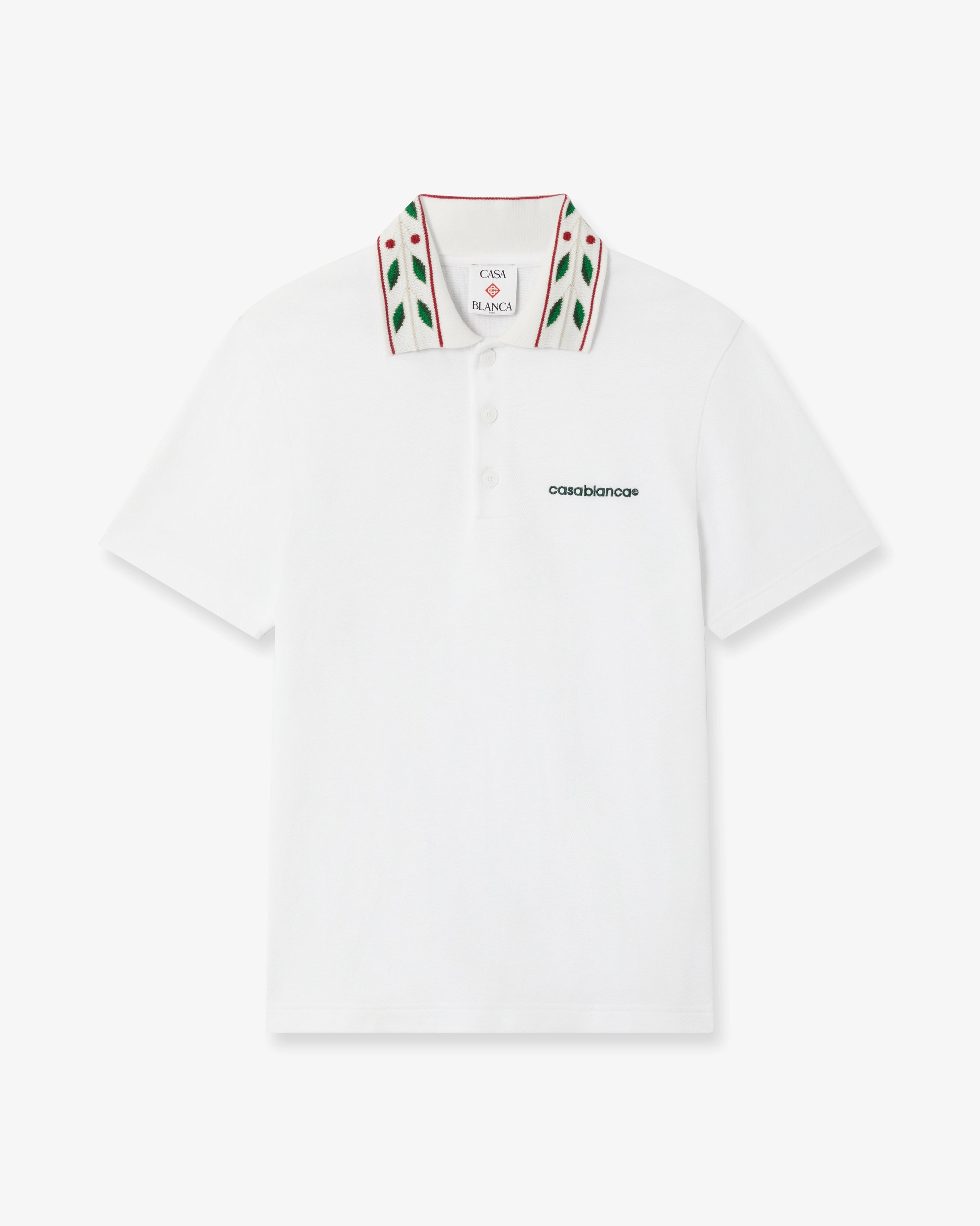 Casablanca Laurel Pique polo bianco cotone