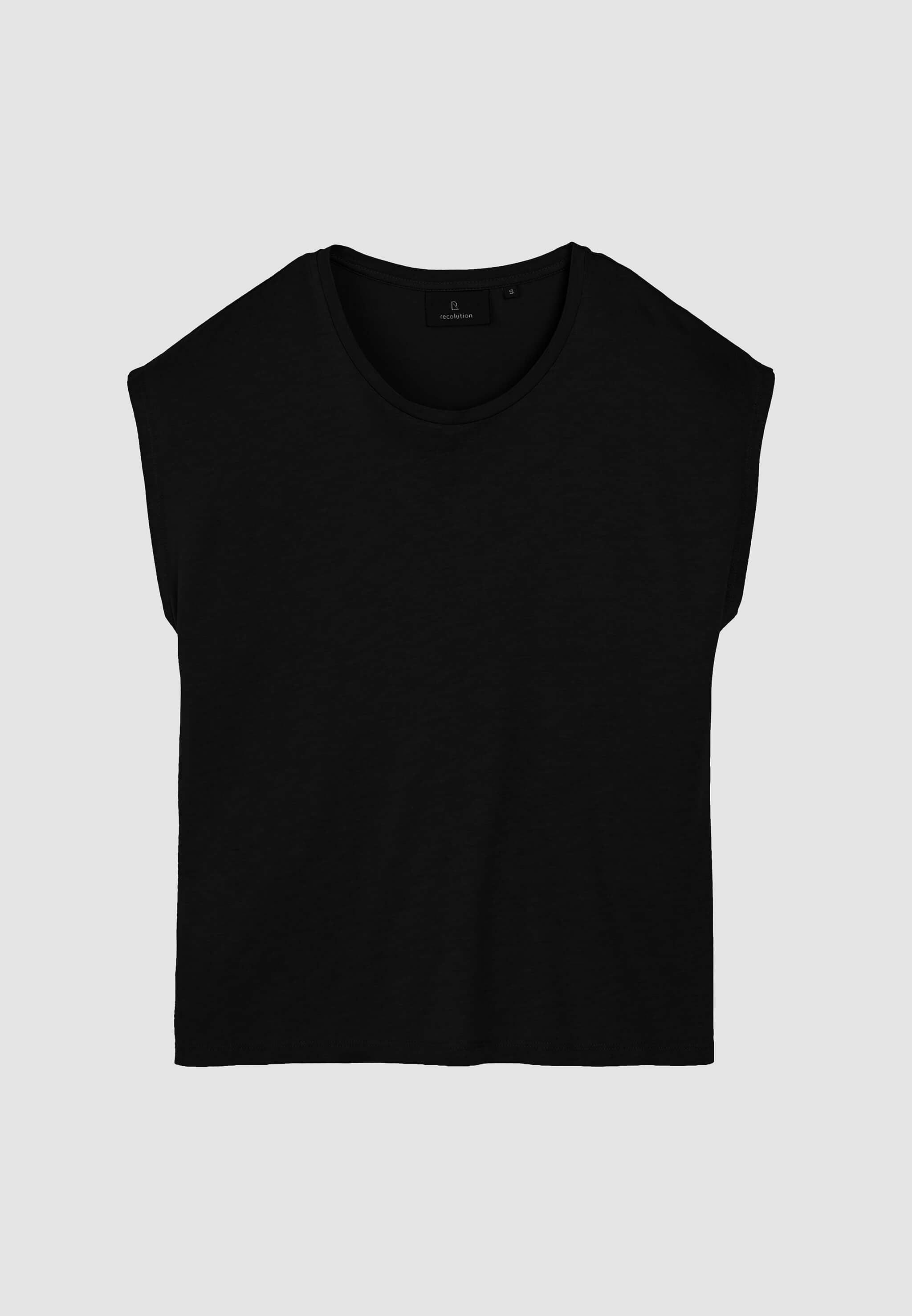 Recolution Mithila t-shirt nera viscosa loose fit