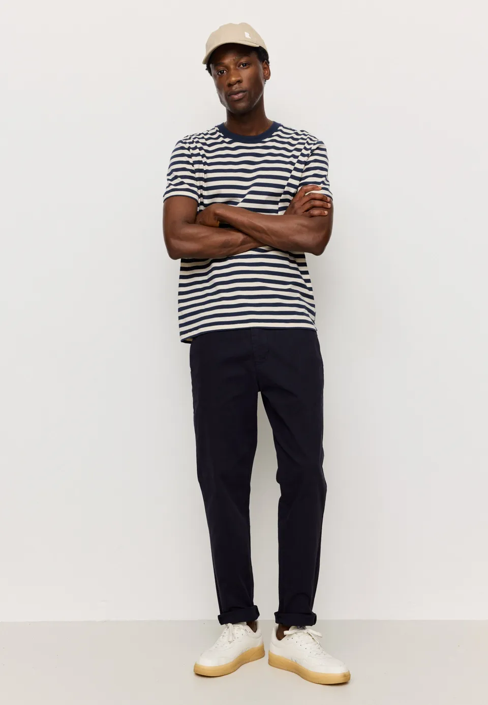 Recolution Kelp pantaloni chino blu navy cotone bio