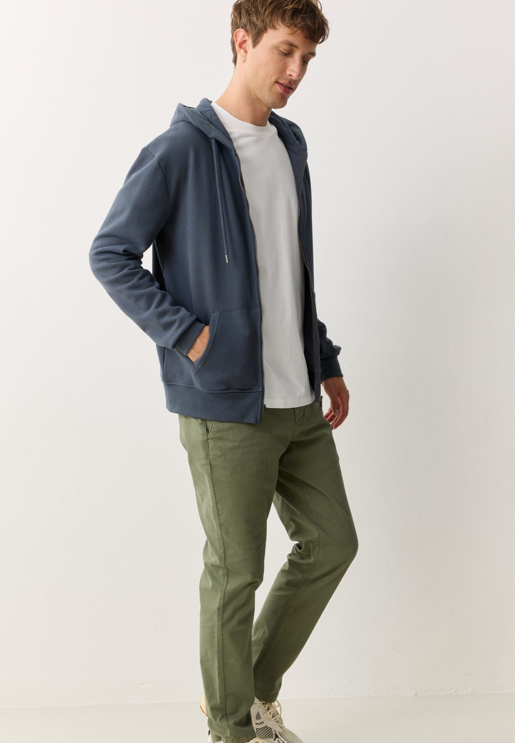 Recolution Kelp pantaloni chino verde oliva cotone bio