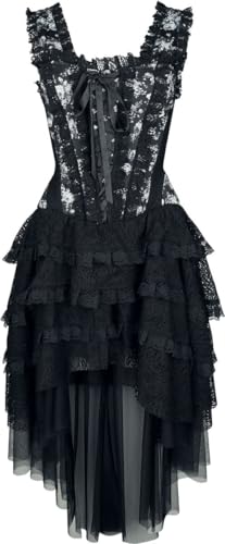 Gothicana by EMP Abito Nero Pizzo Stile Gotico Vittoriano