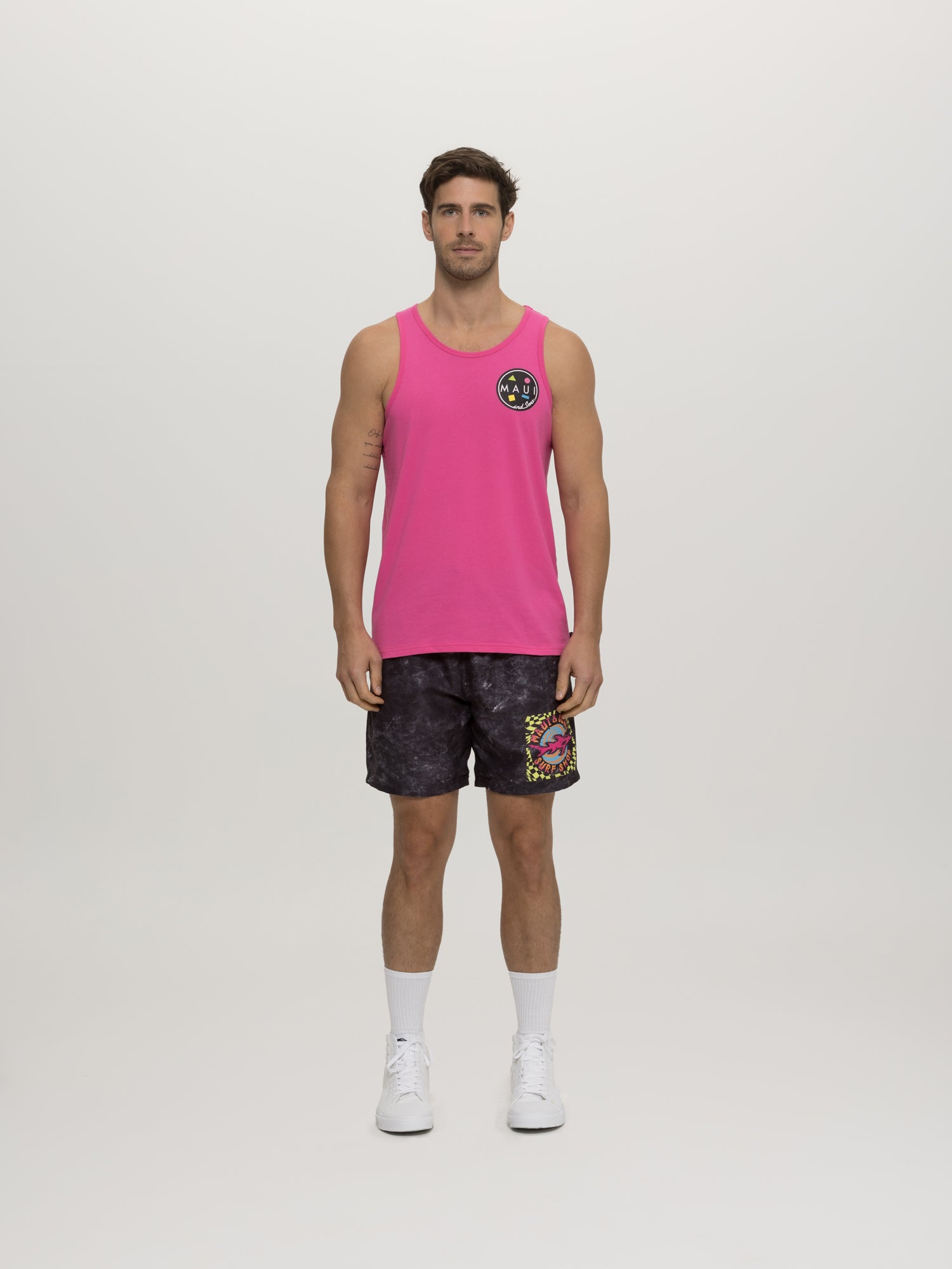 Maui and Sons Surf Shop Costume Mare Nero Asciugatura Rapida