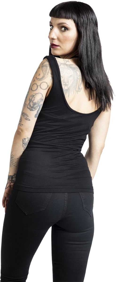 Gothicana by EMP Top Corto Nero all'Americana top donna nero