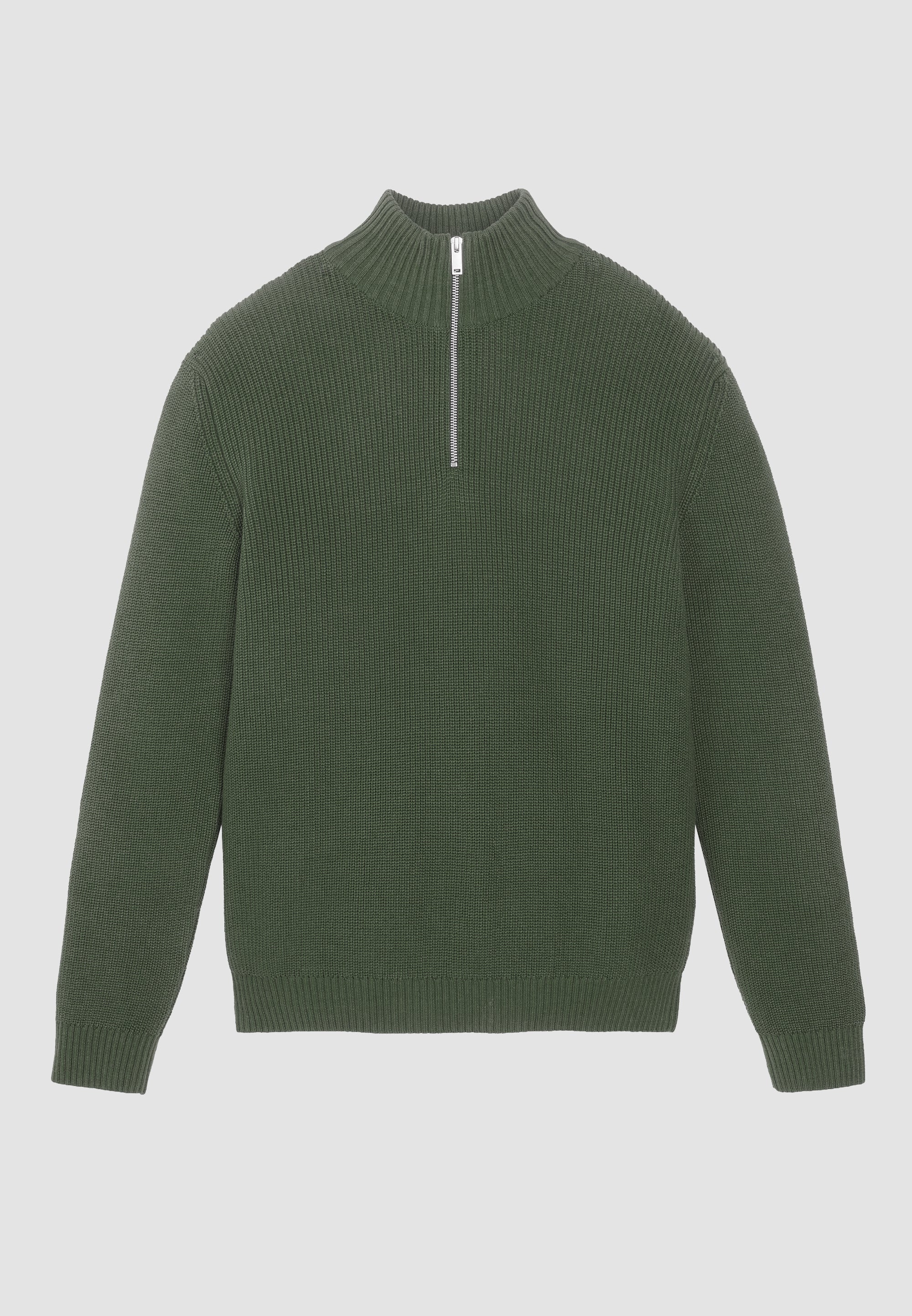 Recolution Helantium maglione troyer dark khaki cotone bio