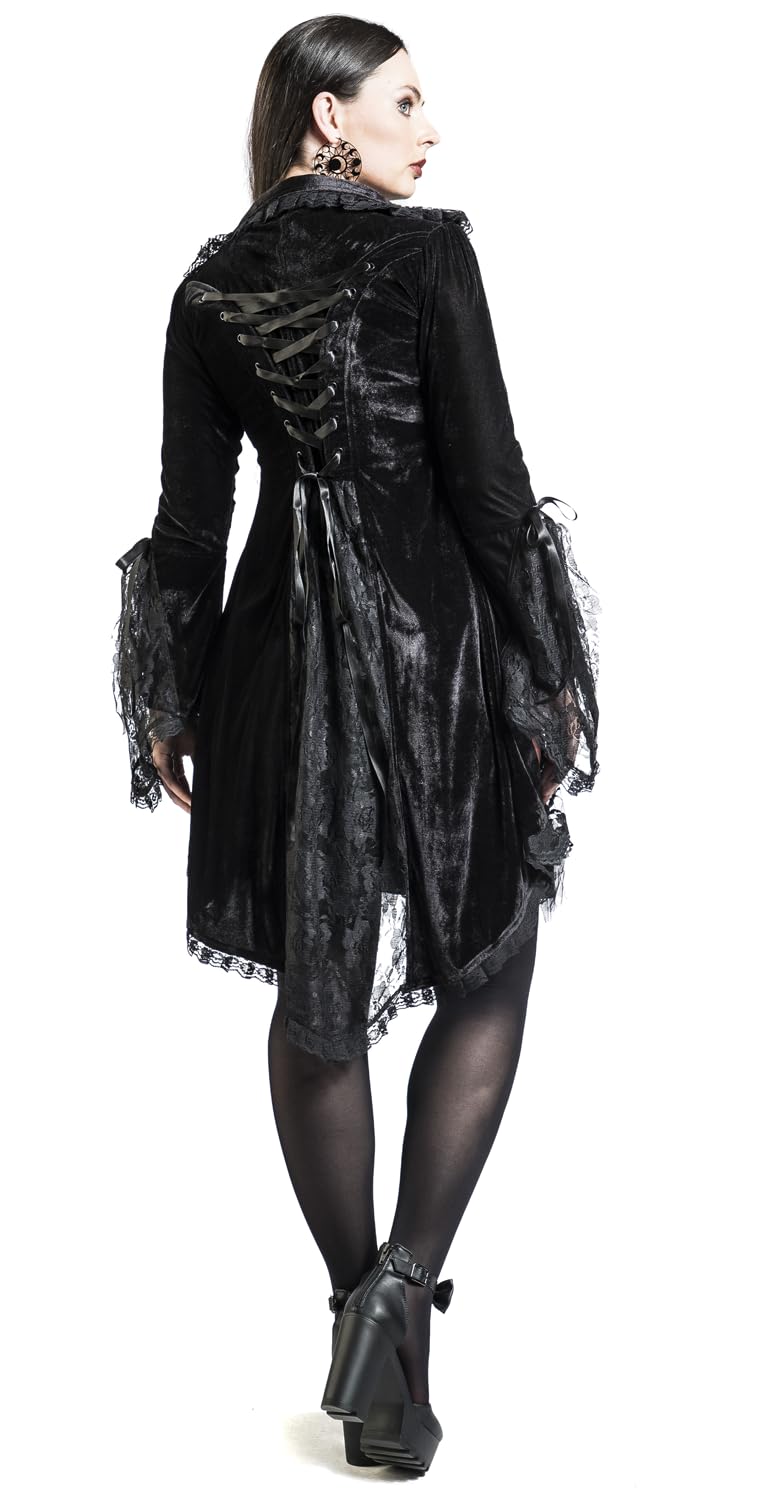 Gothicana by EMP Cardigan Nero Velluto Pizzo M gotico