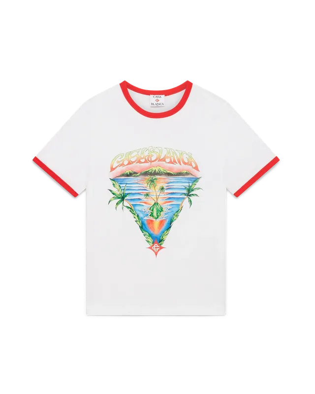 Casablanca Innocence Triangle t-shirt bianca cotone