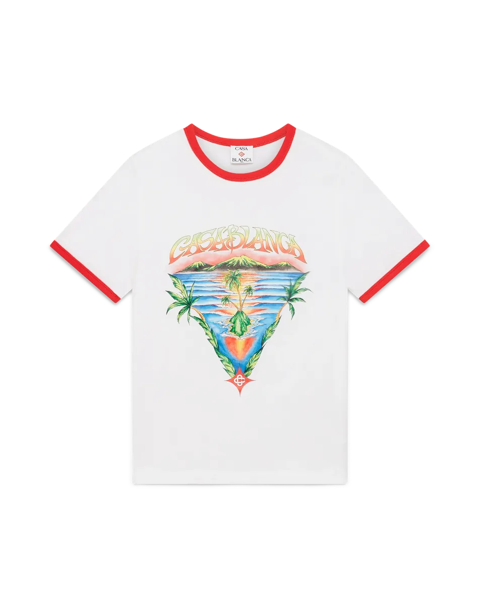 Casablanca Innocence Triangle t-shirt bianca cotone
