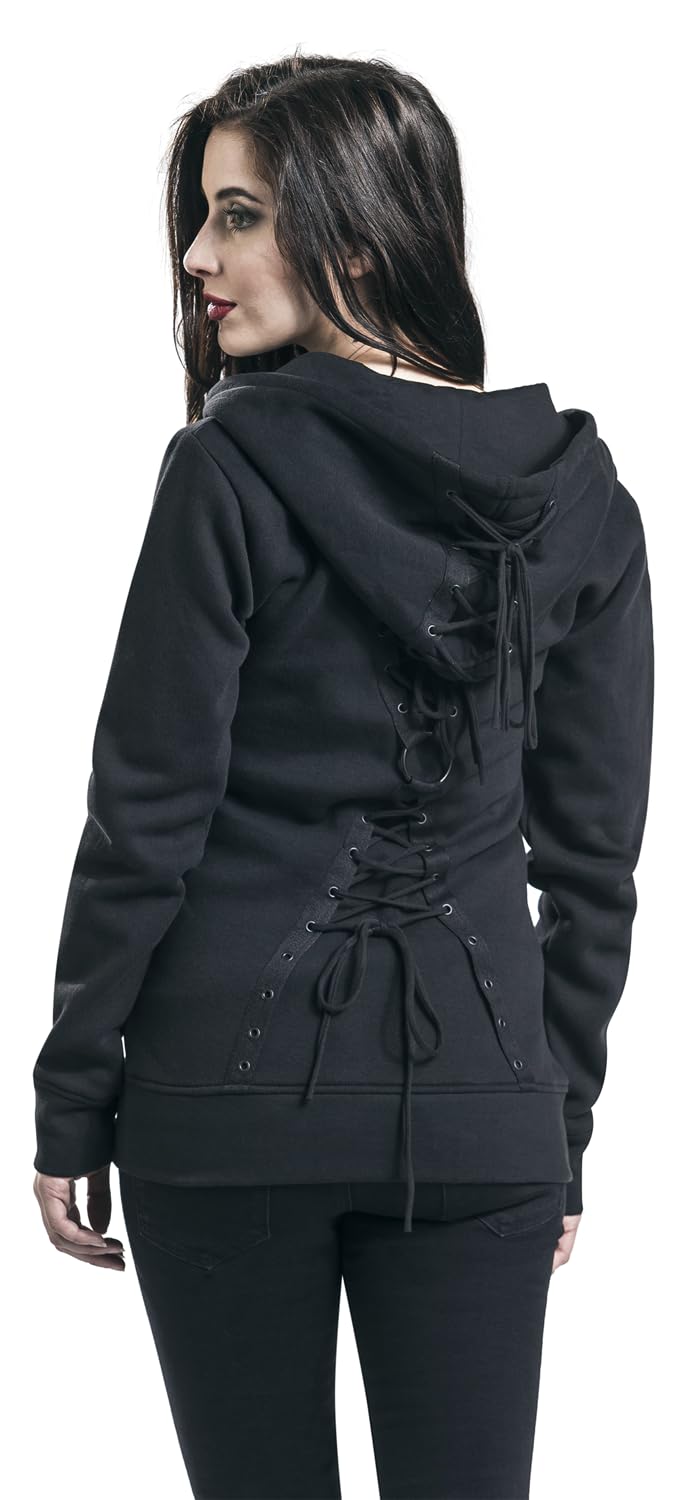 Gothicana by EMP giacca nera cappuccio 5XL gotica
