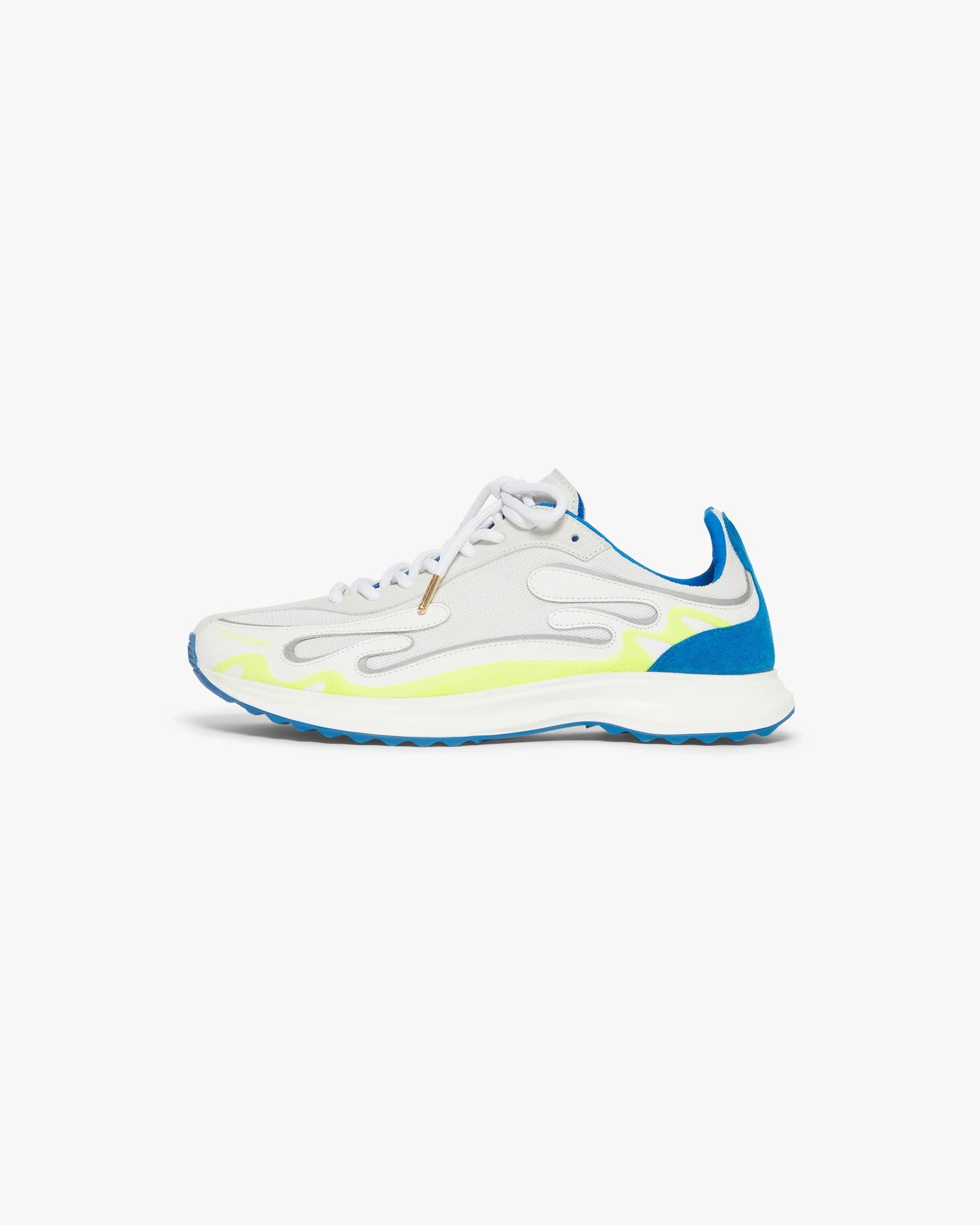 Casablanca Stade sneakers uomo blu lime tessuto