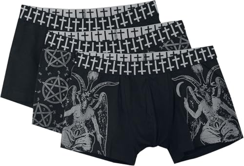 Gothicana by EMP boxer uomo neri con stampe set