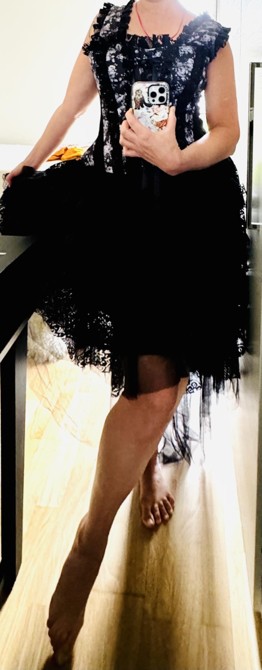 Gothicana by EMP Abito Nero Pizzo Stile Gotico Vittoriano