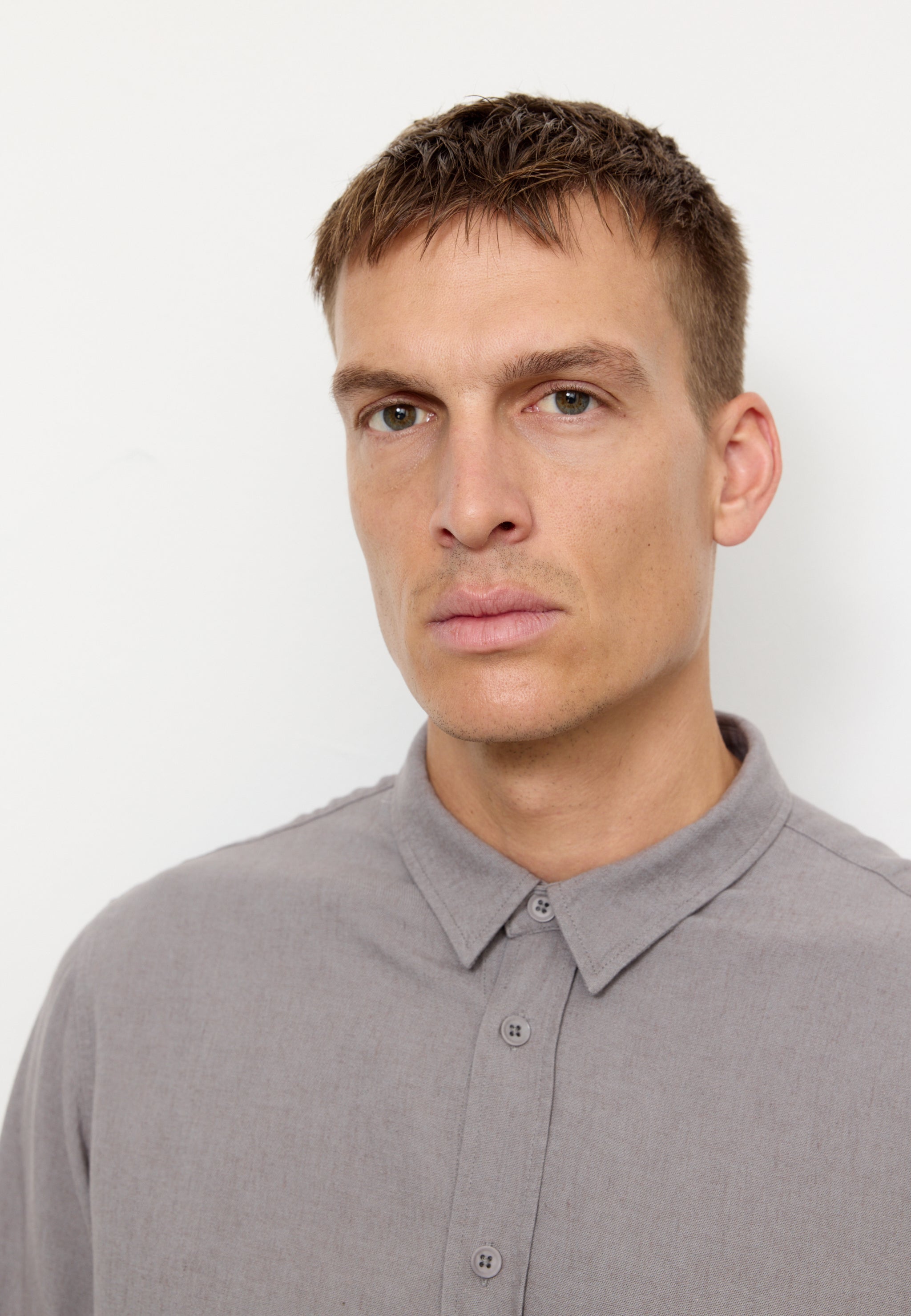 Recolution Nutmeg camicia lino greige traspirante