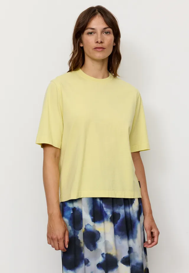 Recolution Azolla t-shirt gialla cotone bio boxy fit