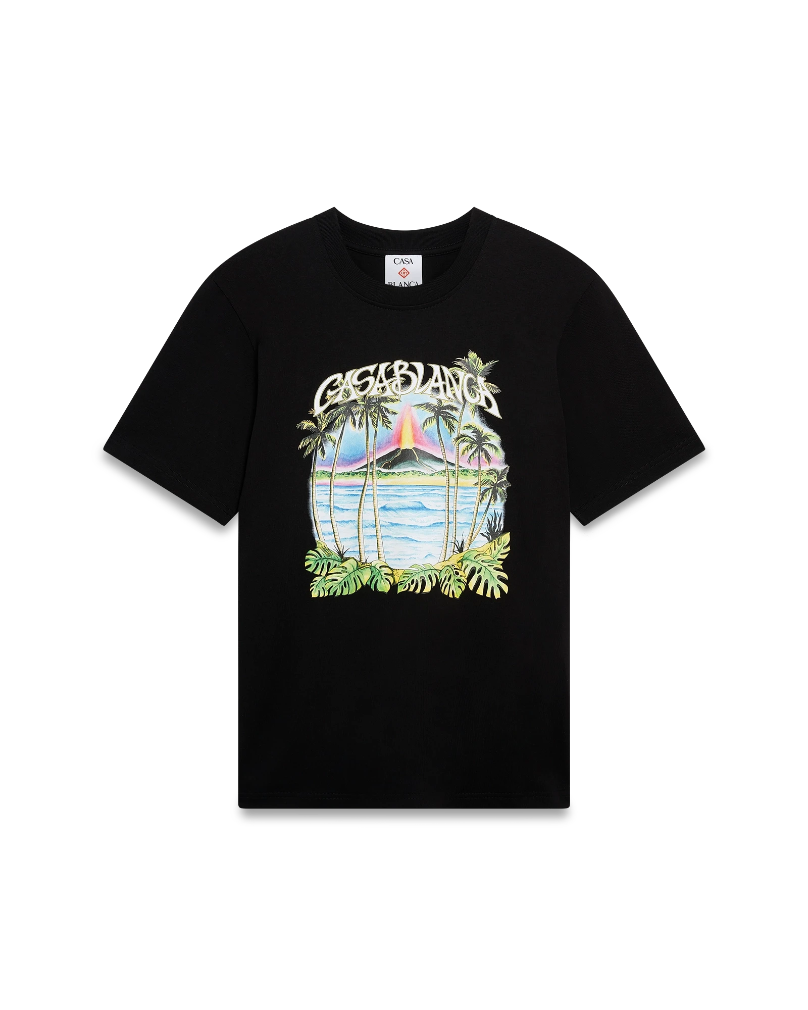 Casablanca Volcano t-shirt uomo nera cotone organico