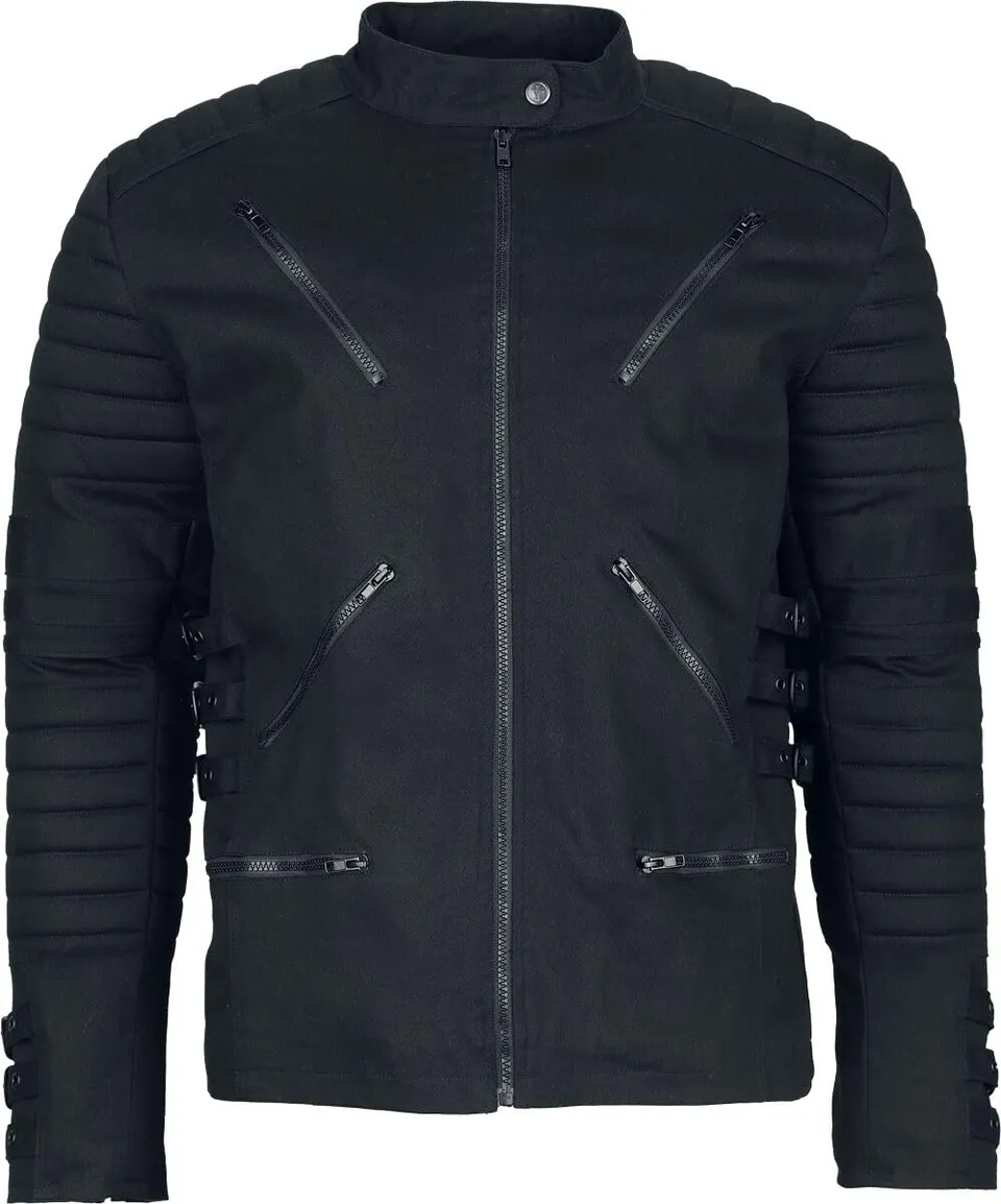 Gothicana by EMP cappotto intermedio nero taglia L imbottito