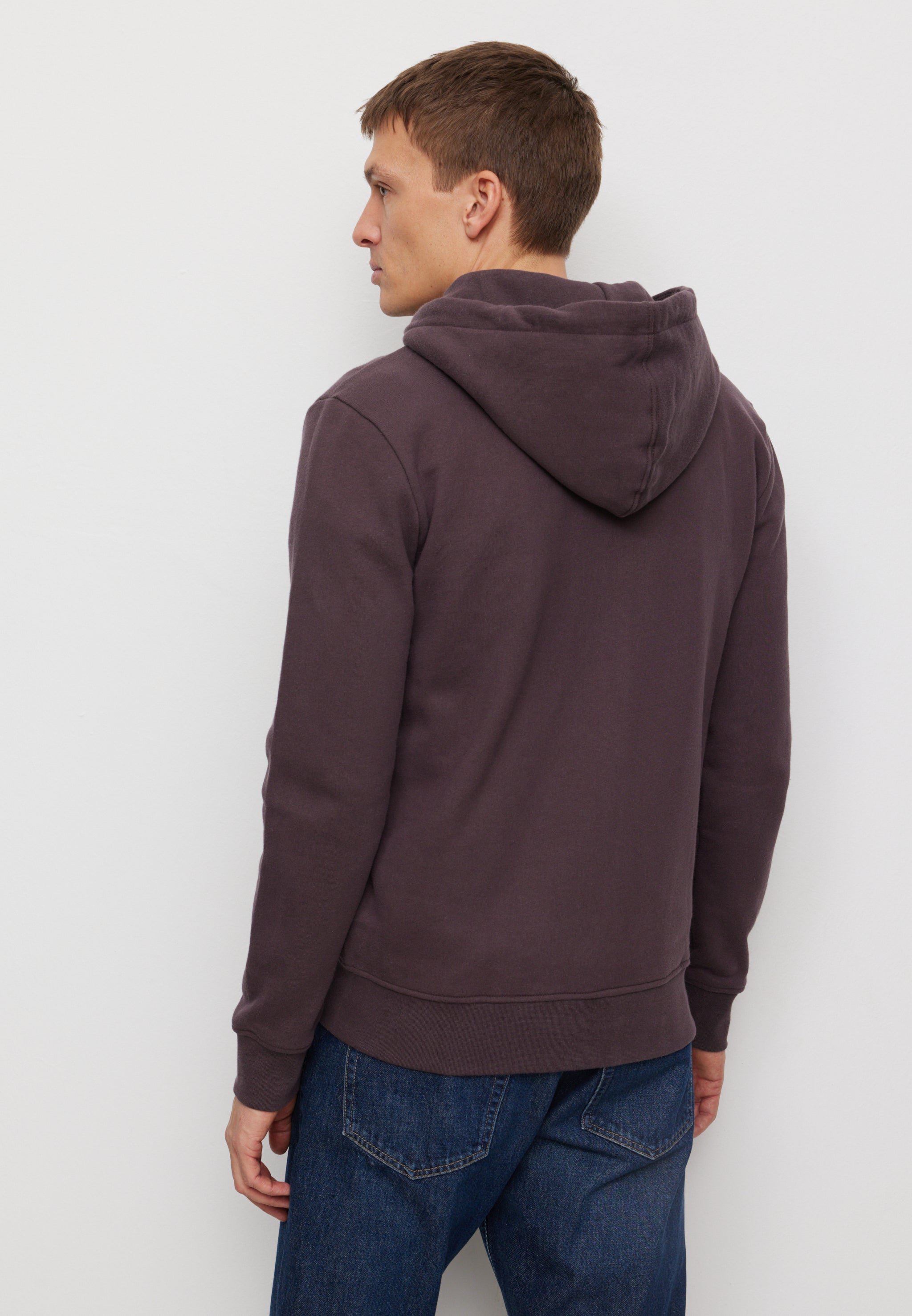 Recolution Birch felpa con zip dark grape cotone bio