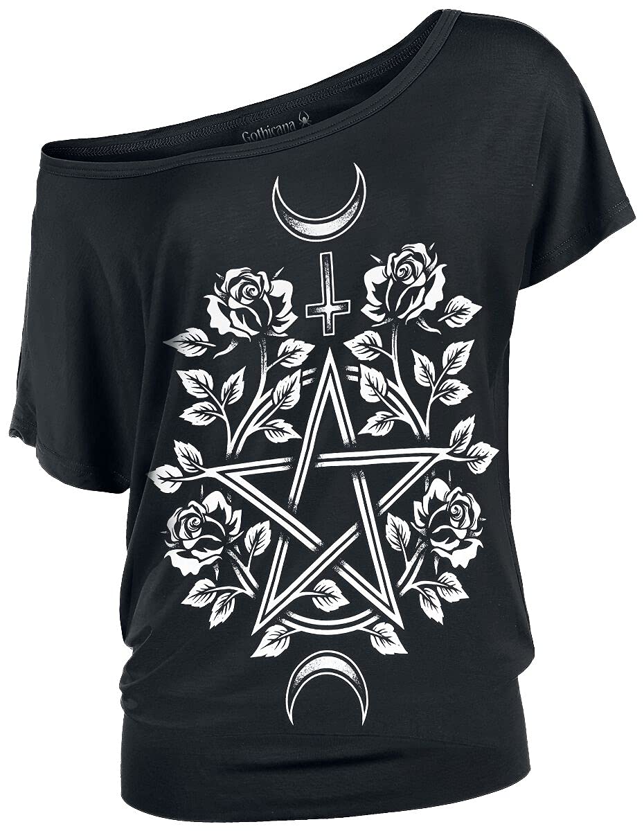 Gothicana by EMP T-Shirt Nera Stampa M Gotica