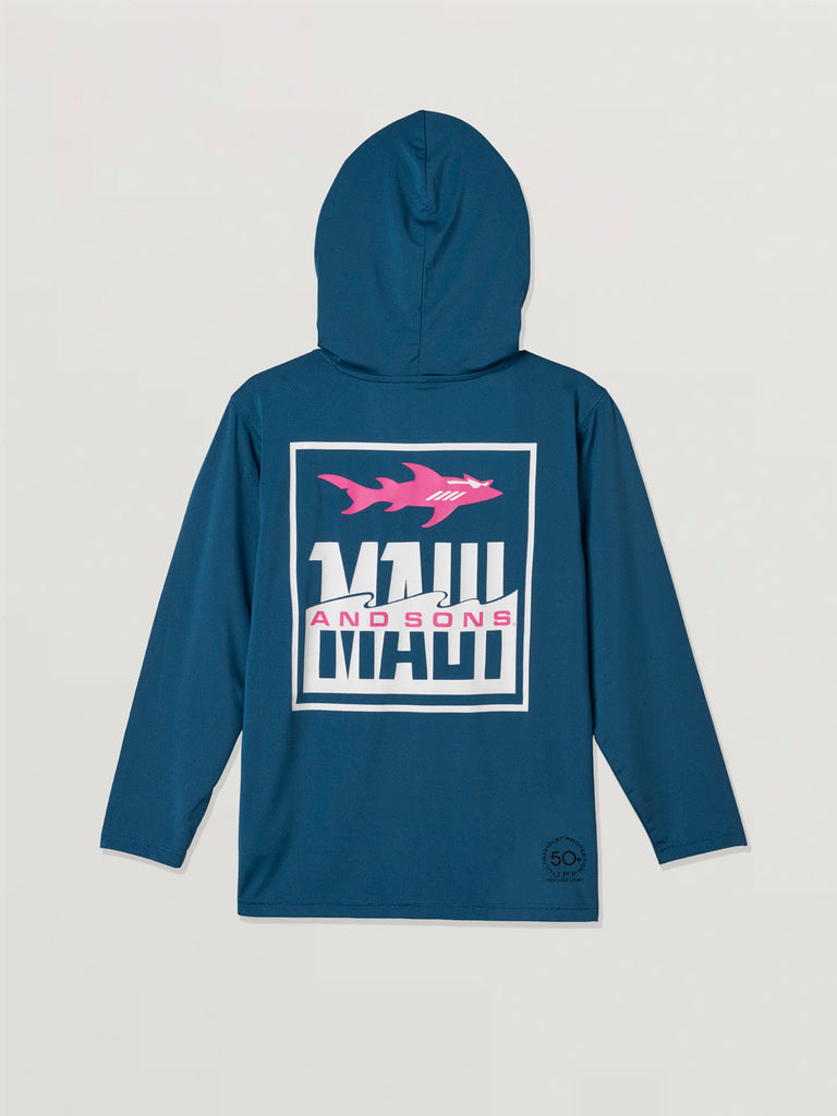 Maui and Sons Fish Out of Water maglia sole bambino blu UPF 50+
