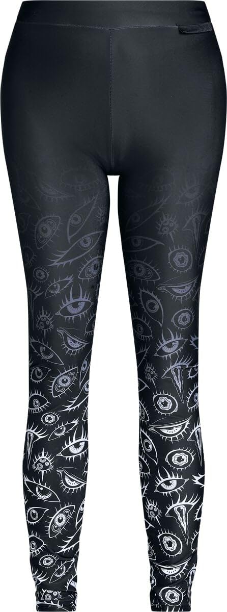 Gothicana by EMP The Void leggings donna neri gotici