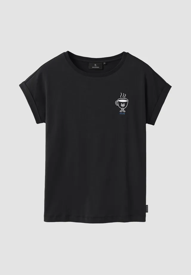 Recolution Cayenne Moin t-shirt nera cotone bio